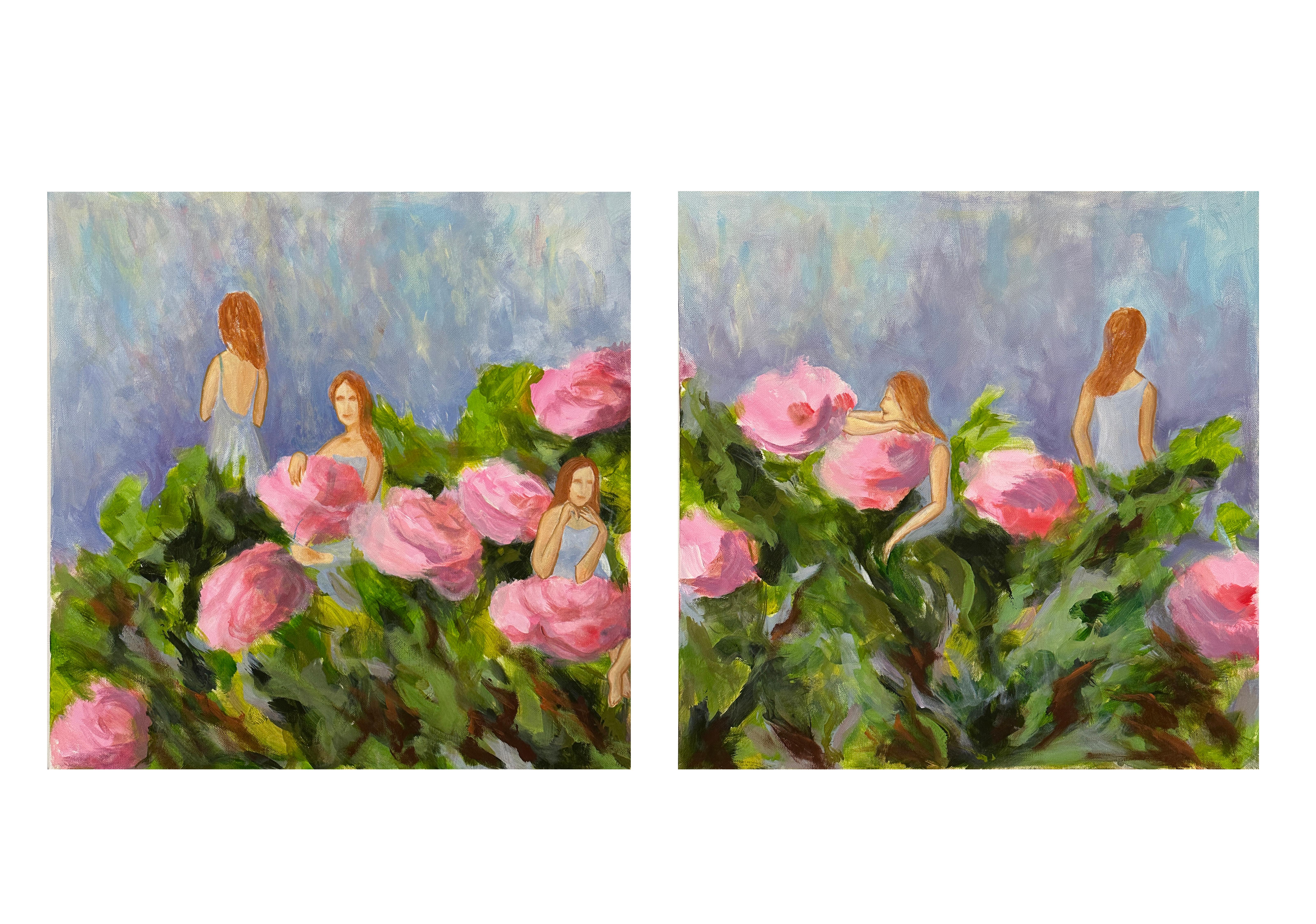 Teilpersönlichkeiten. Diptychon   . Original-Gemälde