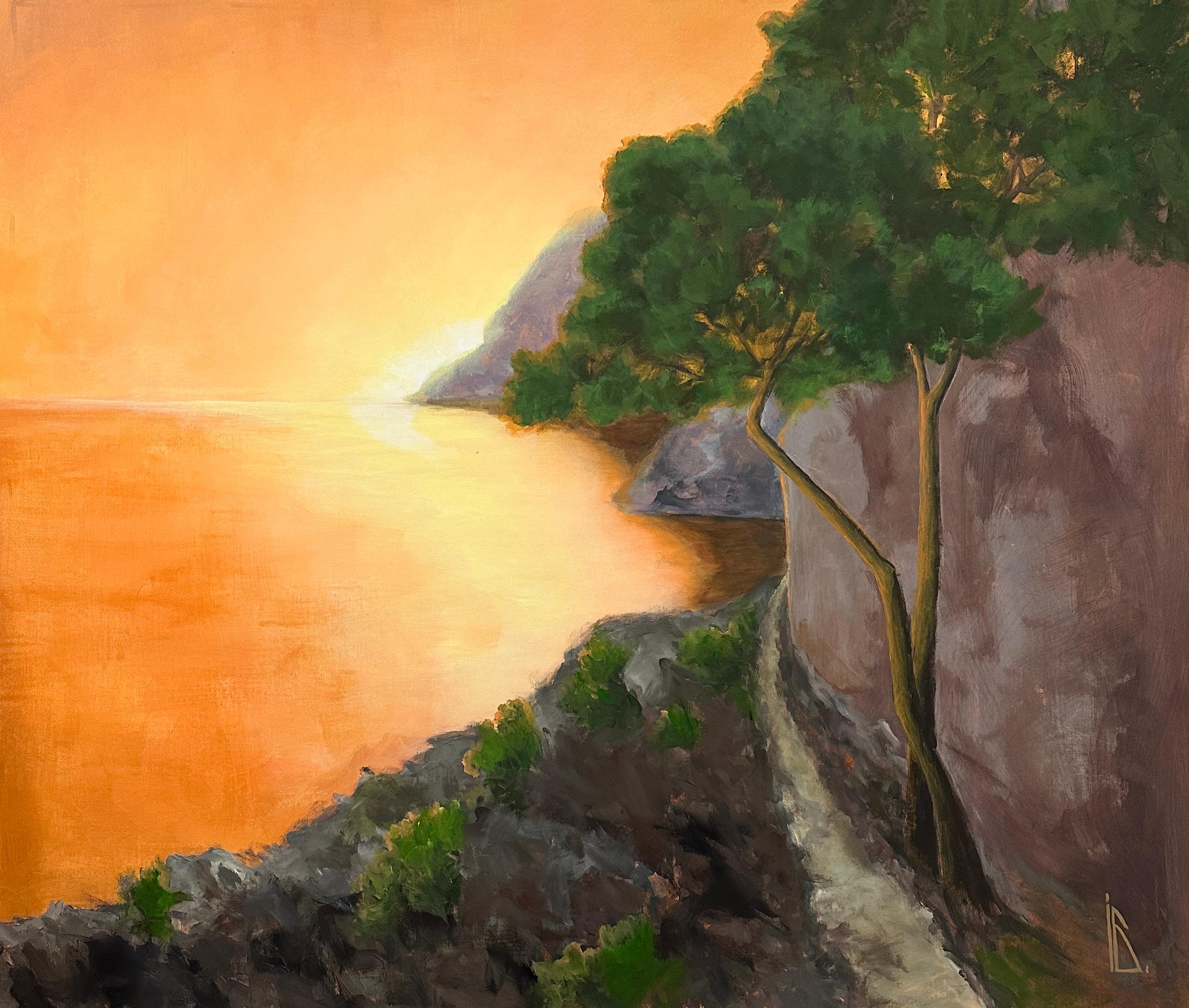 Landscape Painting di Iryna Bondar - Il cammino verso il sole