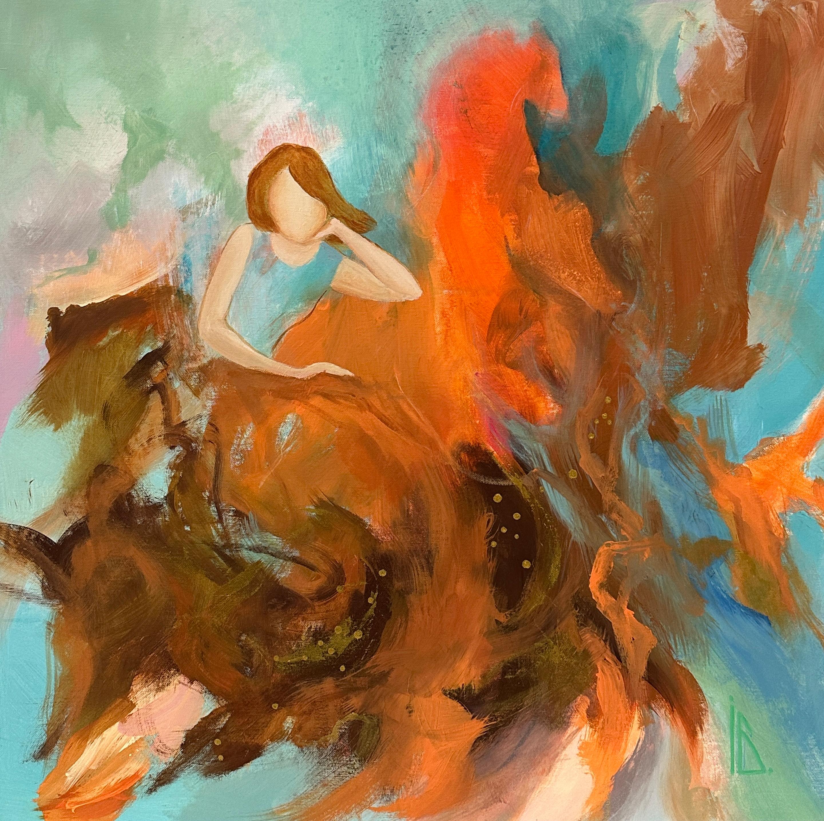 Iryna Bondar Abstract Painting - What Matters Most is Calm