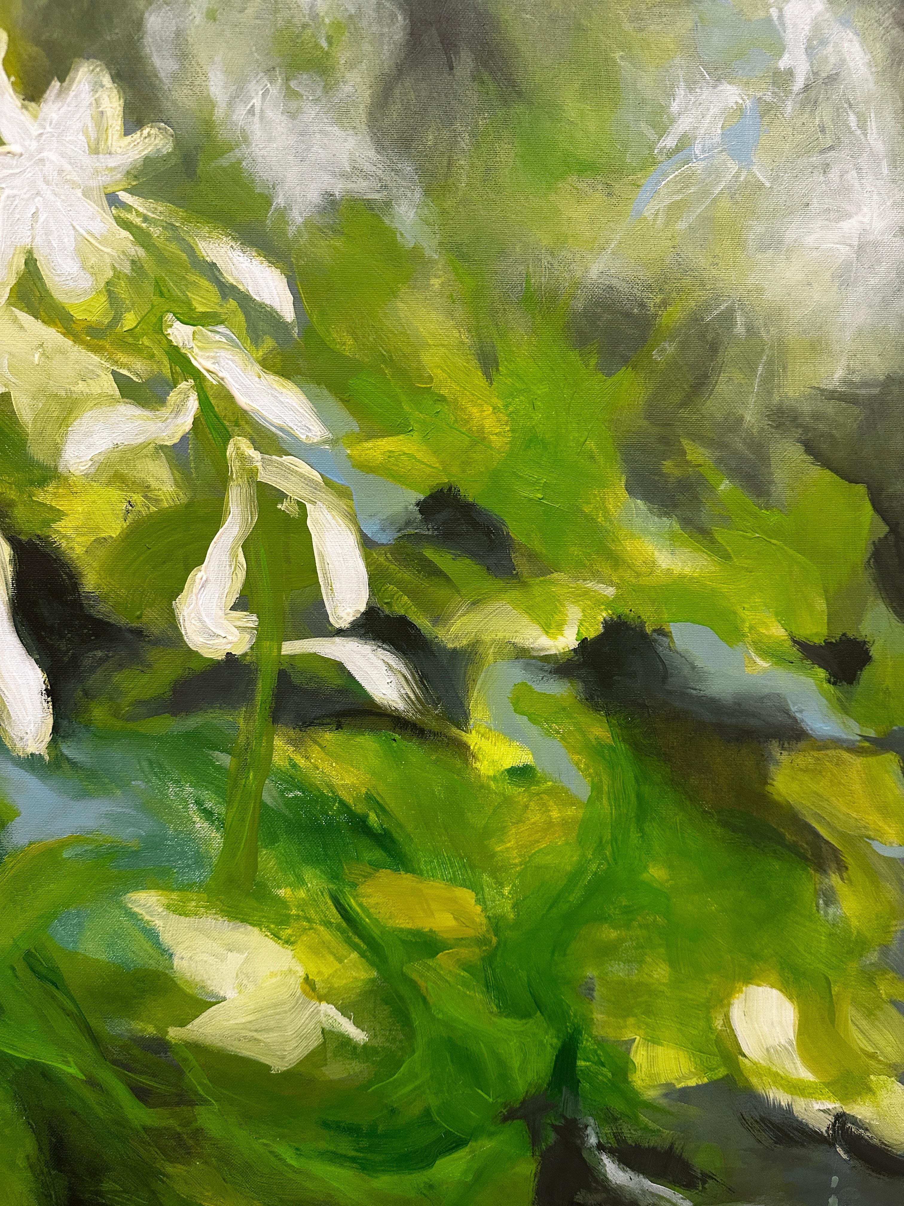 White Drops on Emerald For Sale 1