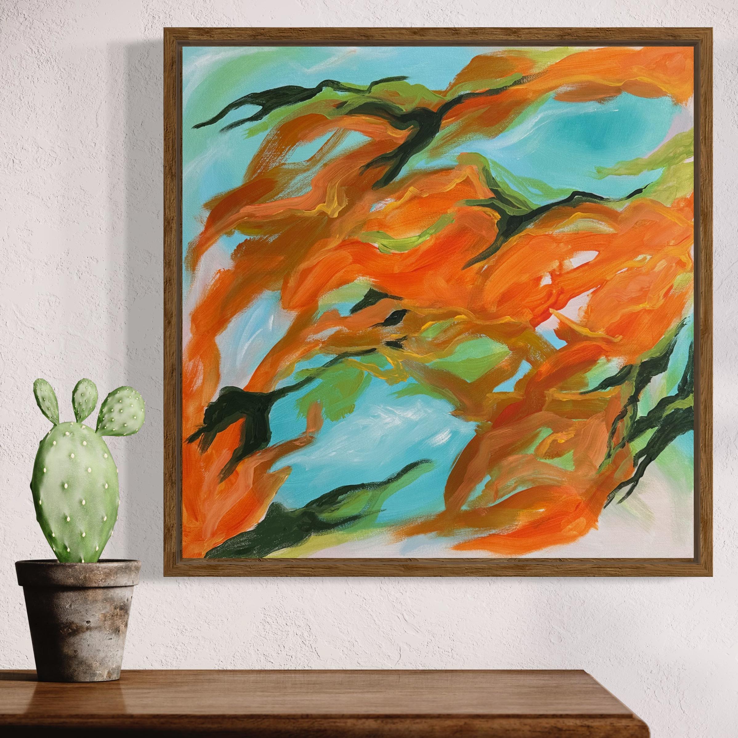 Ciliegia d'inverno - Painting Astratto di Iryna Bondar