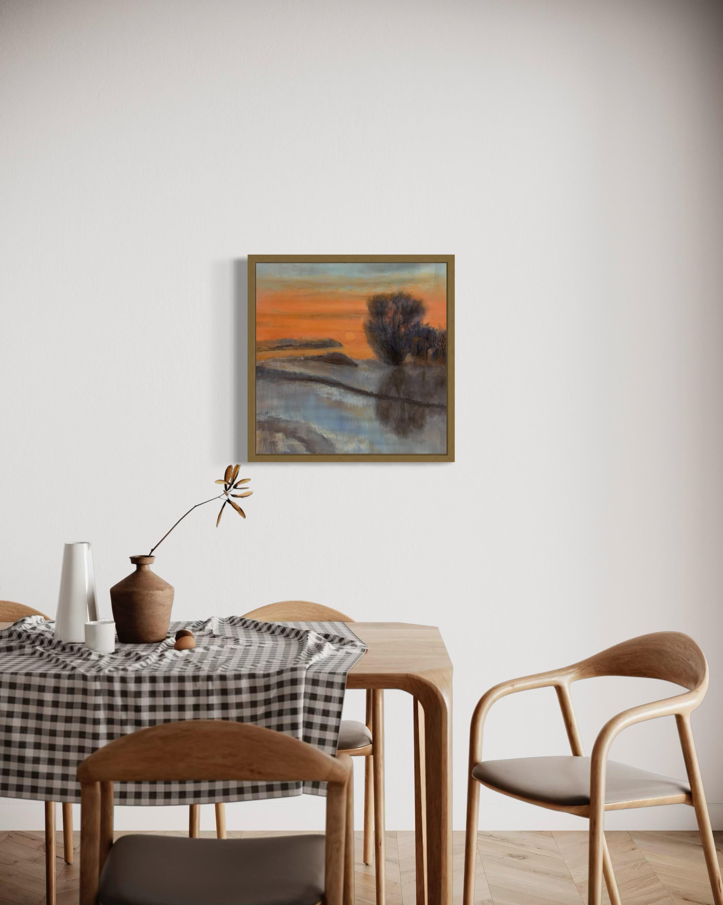 Winterabend.   Original-Gemälde im Angebot 9