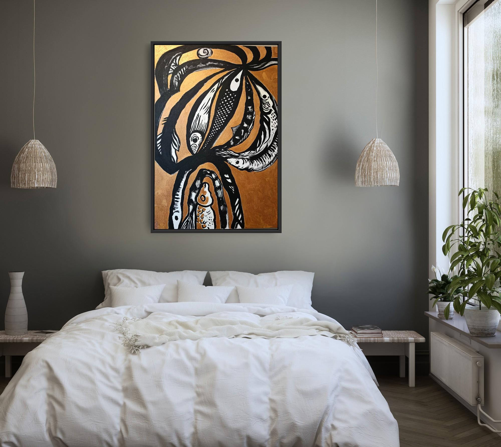 Limitazioni interne - Abstract Painting Nero di Iryna Burda