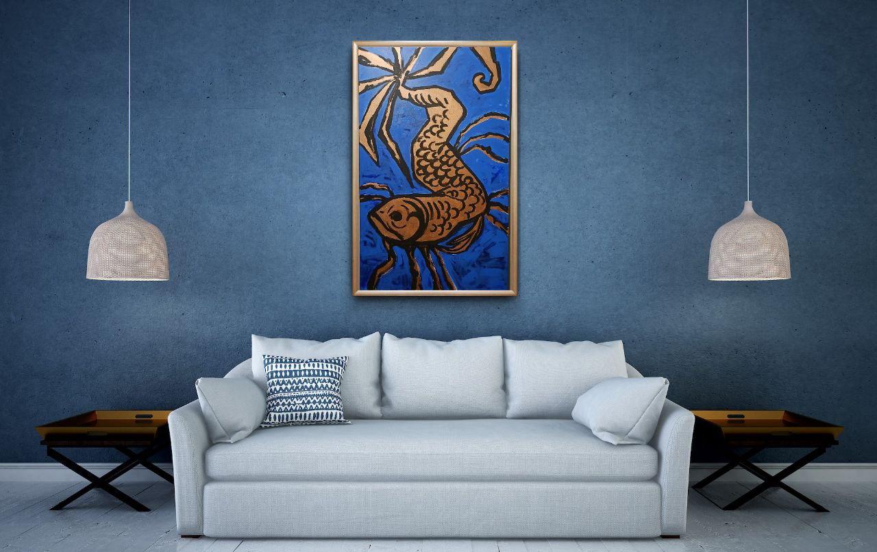 Ich bin es leid, ein Goldfisch zu sein (Abstrakt), Painting, von Iryna Burda