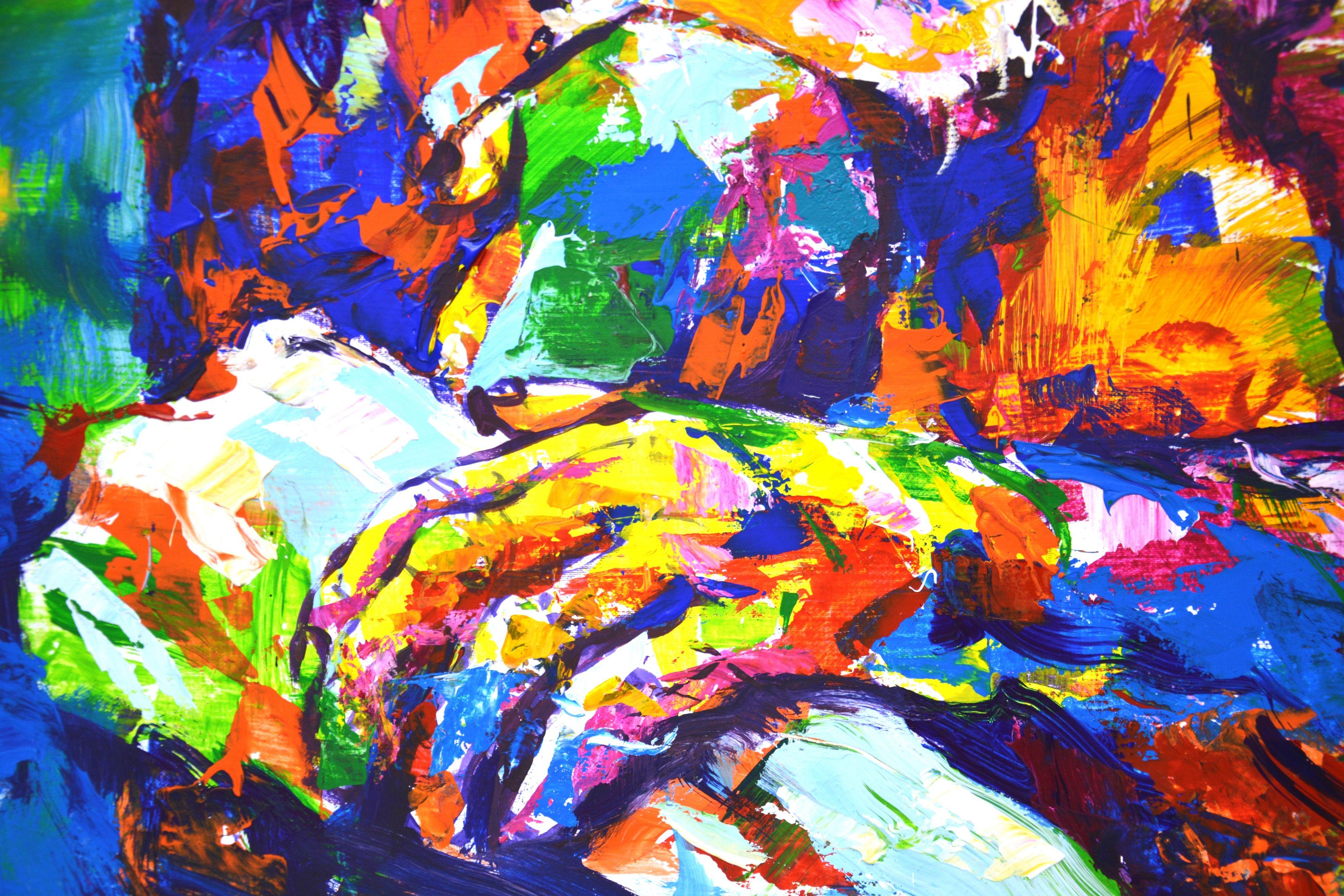A monkey., Painting, Acrylic on Canvas For Sale 3
