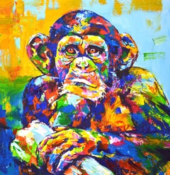 A monkey., Painting, Acrylic on Canvas
