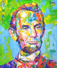 Abraham Lincoln, peinture, acrylique sur toile