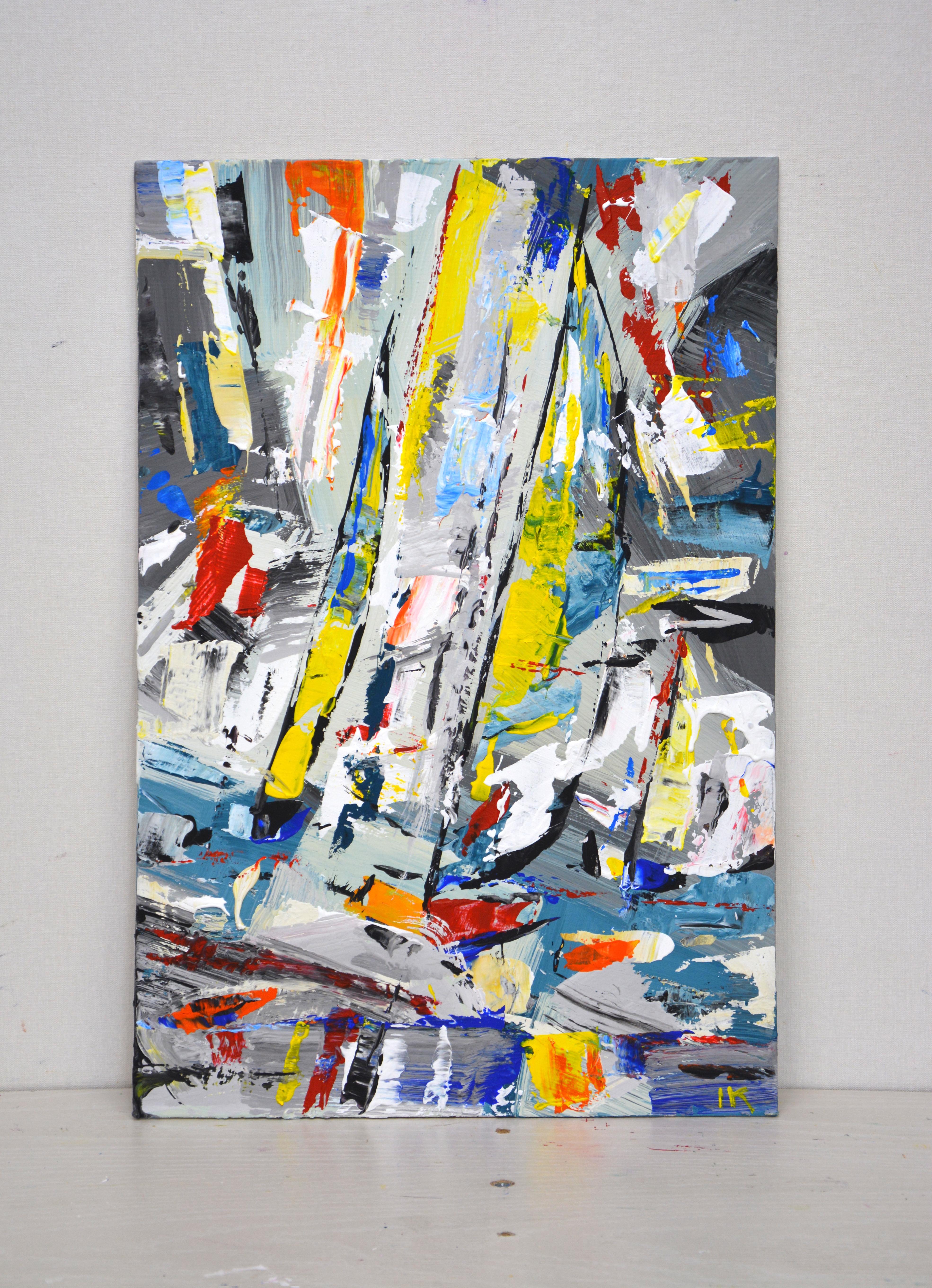 Abstract Regatta 2. - Painting by Iryna Kastsova