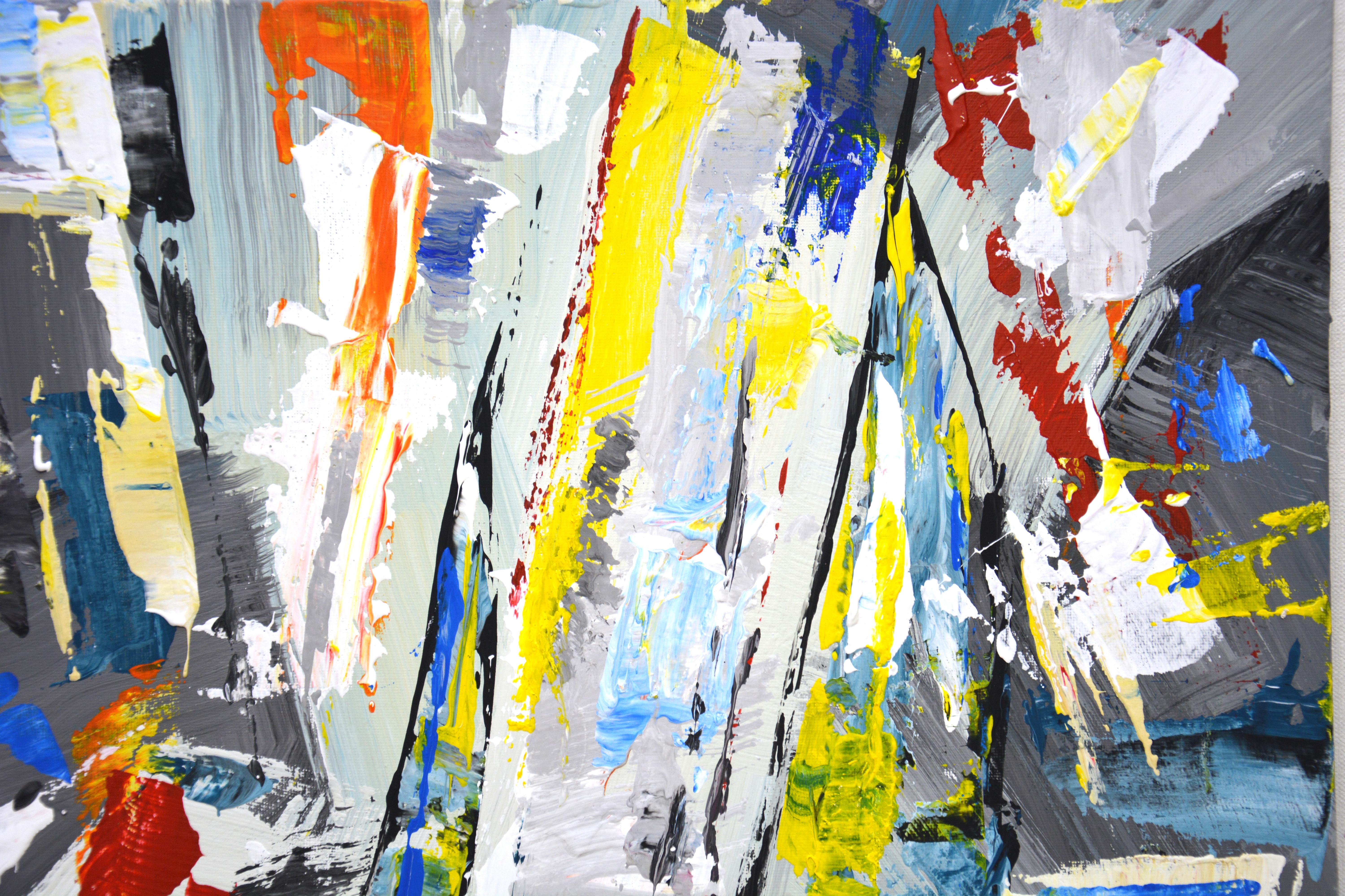 Abstract Regatta 2. - Abstract Expressionist Painting by Iryna Kastsova
