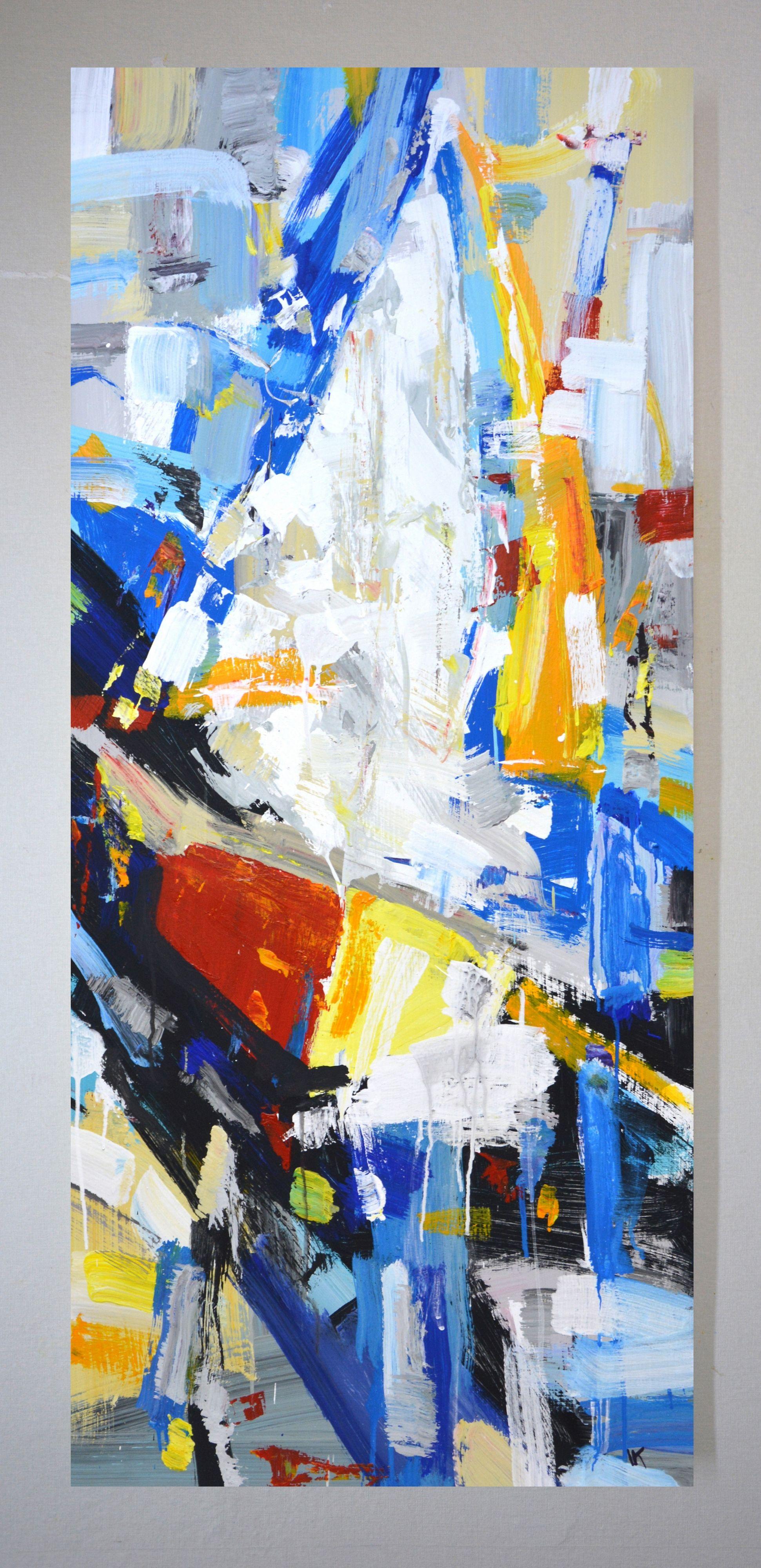 Abstract sailboat., Painting, Acrylic on Canvas For Sale 1