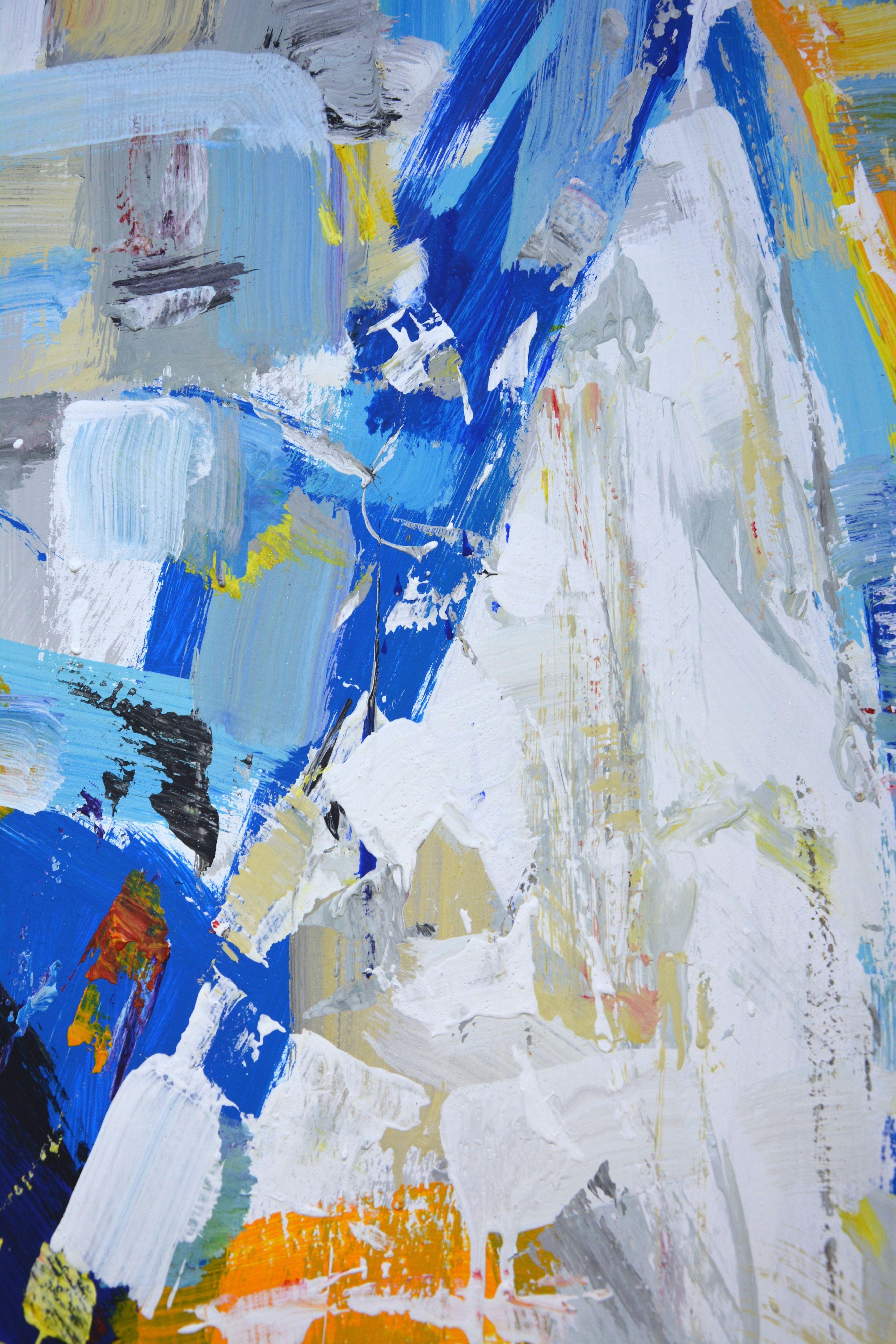 Abstract sailboat., Painting, Acrylic on Canvas For Sale 3