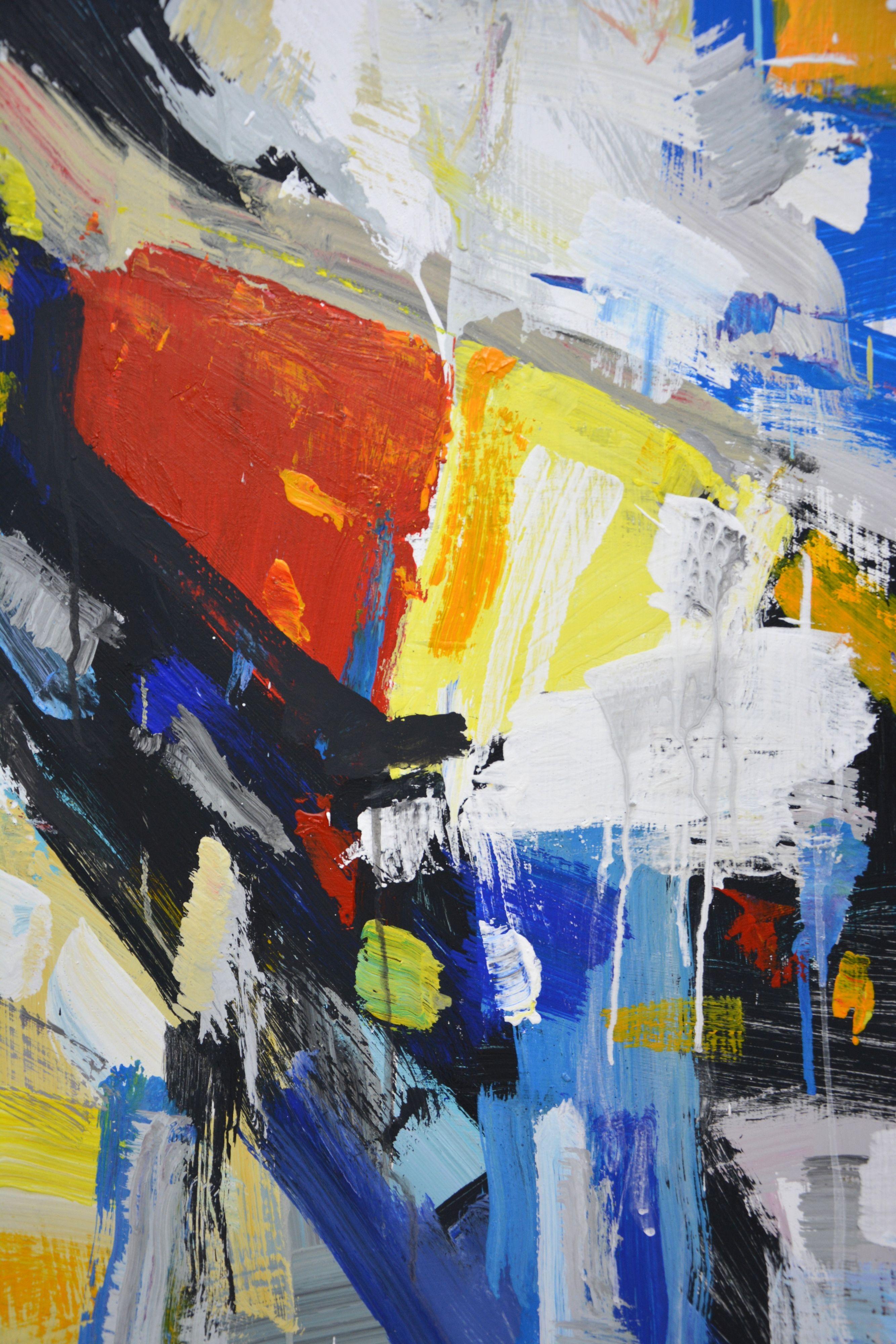 Abstract sailboat., Painting, Acrylic on Canvas For Sale 4