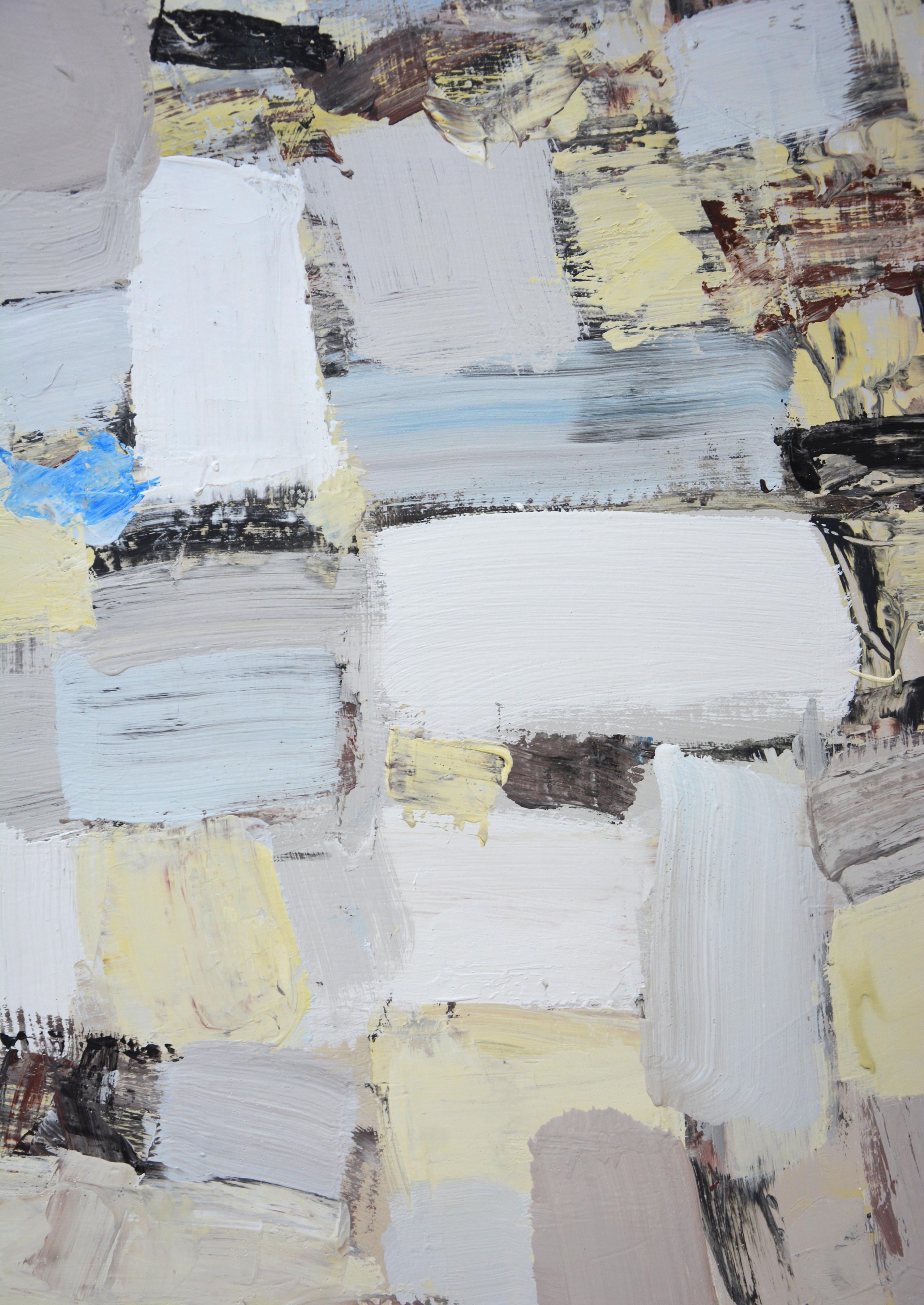 Pittura acrilica astratta di grandi dimensioni Abstraction 117 - Arte da parete geometrica moderna in vendita 1
