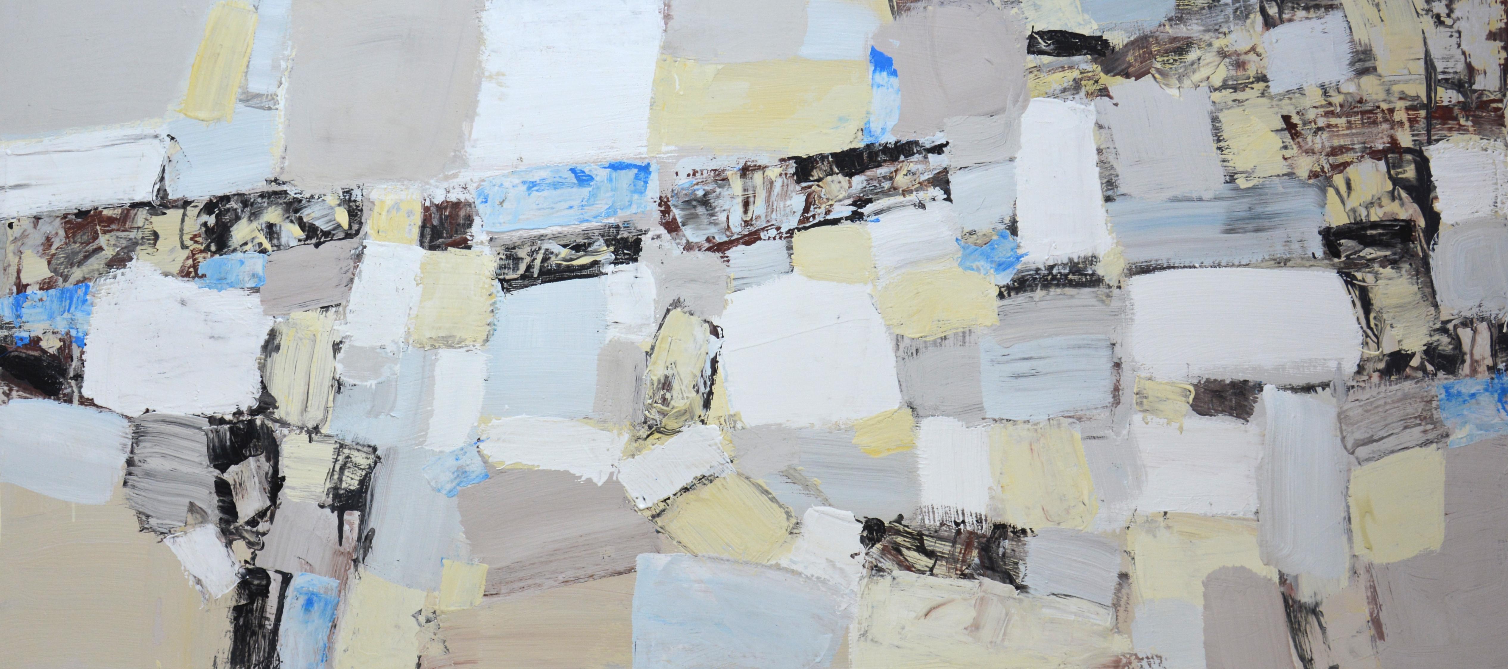 Interior Painting di Iryna Kastsova - Pittura acrilica astratta di grandi dimensioni Abstraction 117 - Arte da parete geometrica moderna