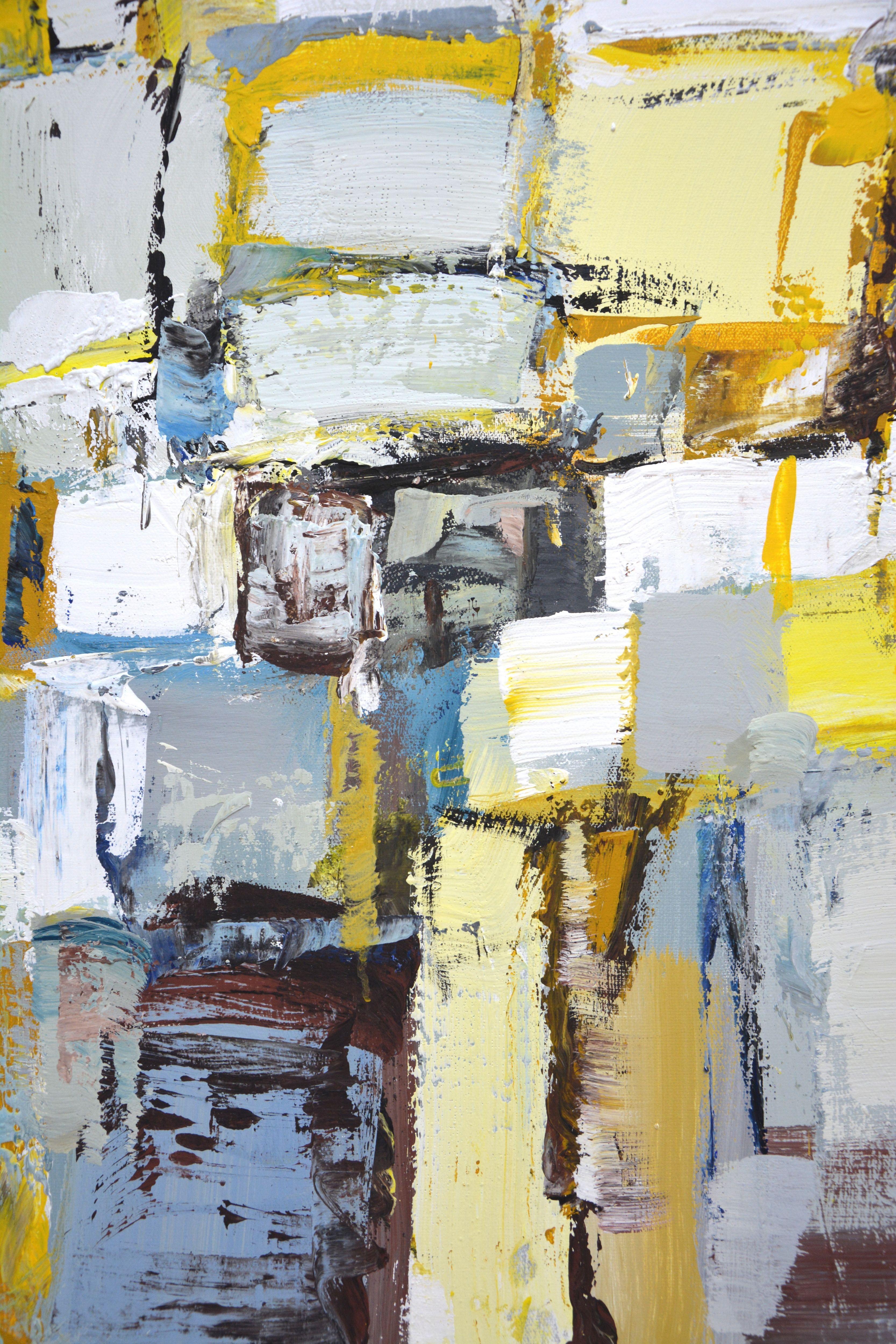 Astrazione 2021., Pittura, Acrilico su tela - Abstract Painting Grigio di Iryna Kastsova