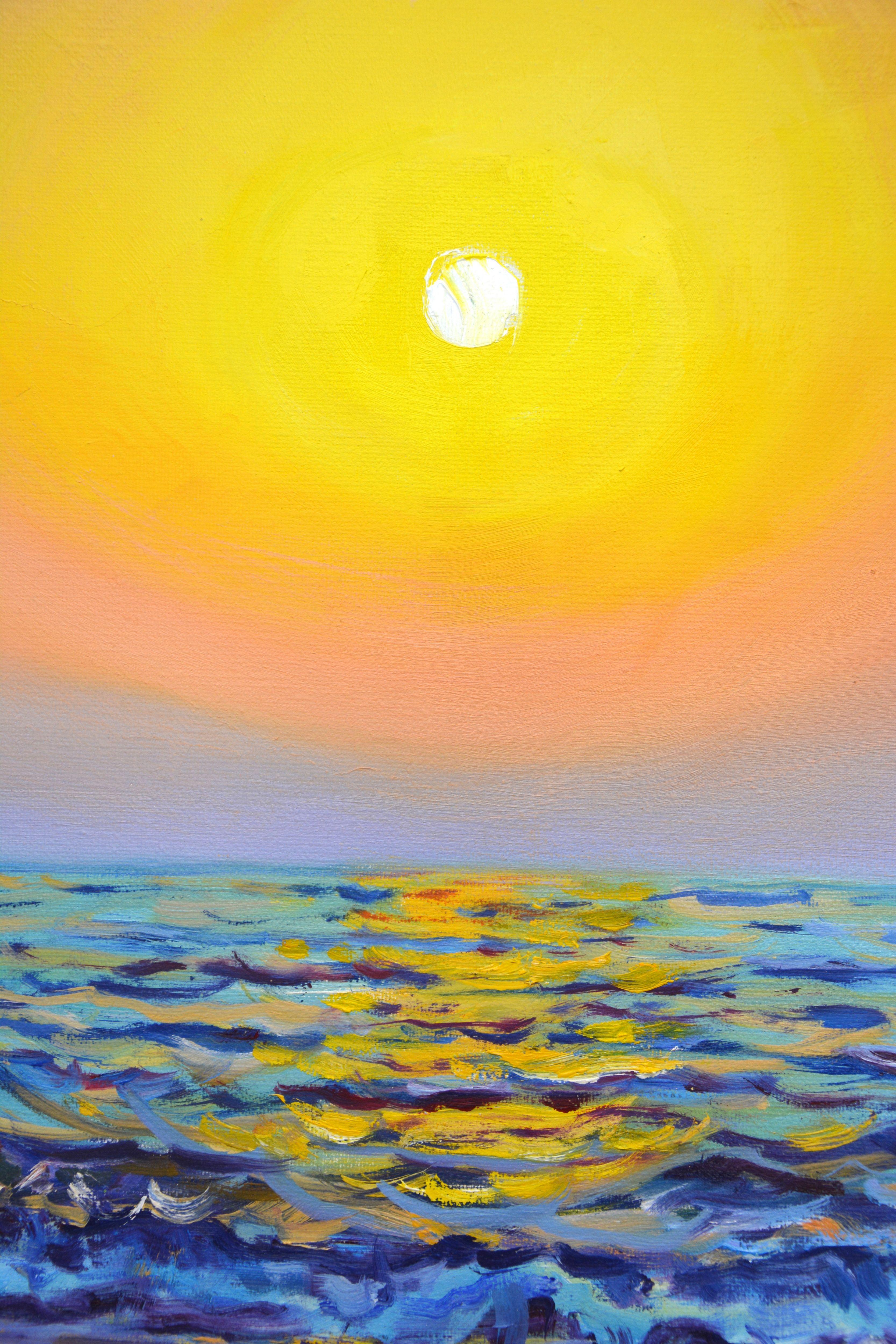 Affectionate sunset, Painting, Oil on Canvas For Sale 2