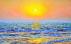 Affectionate sunset, Painting, Oil on Canvas