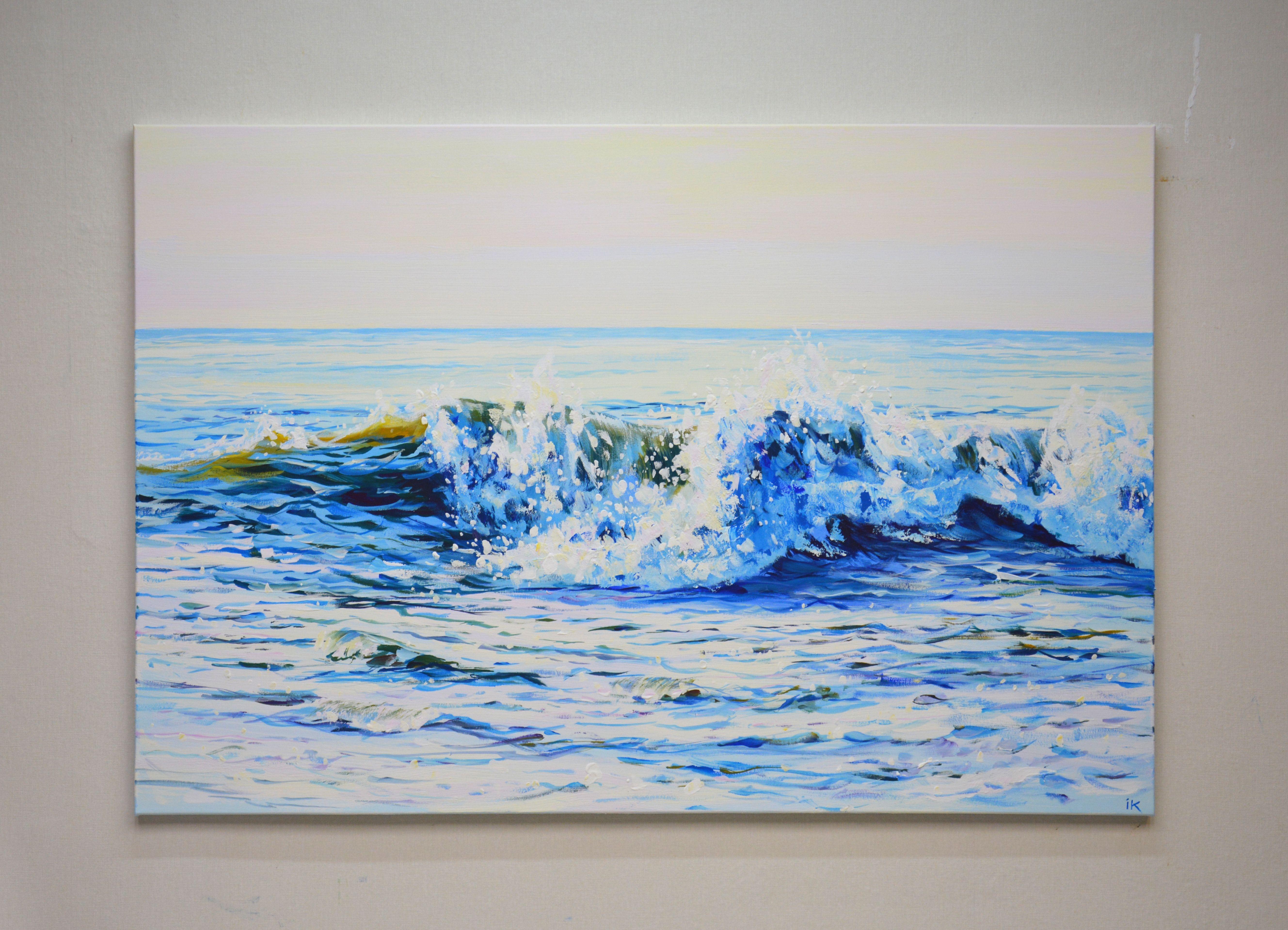 Affectionate waves, Gemälde, Acryl auf Leinwand (Fotorealismus), Painting, von Iryna Kastsova
