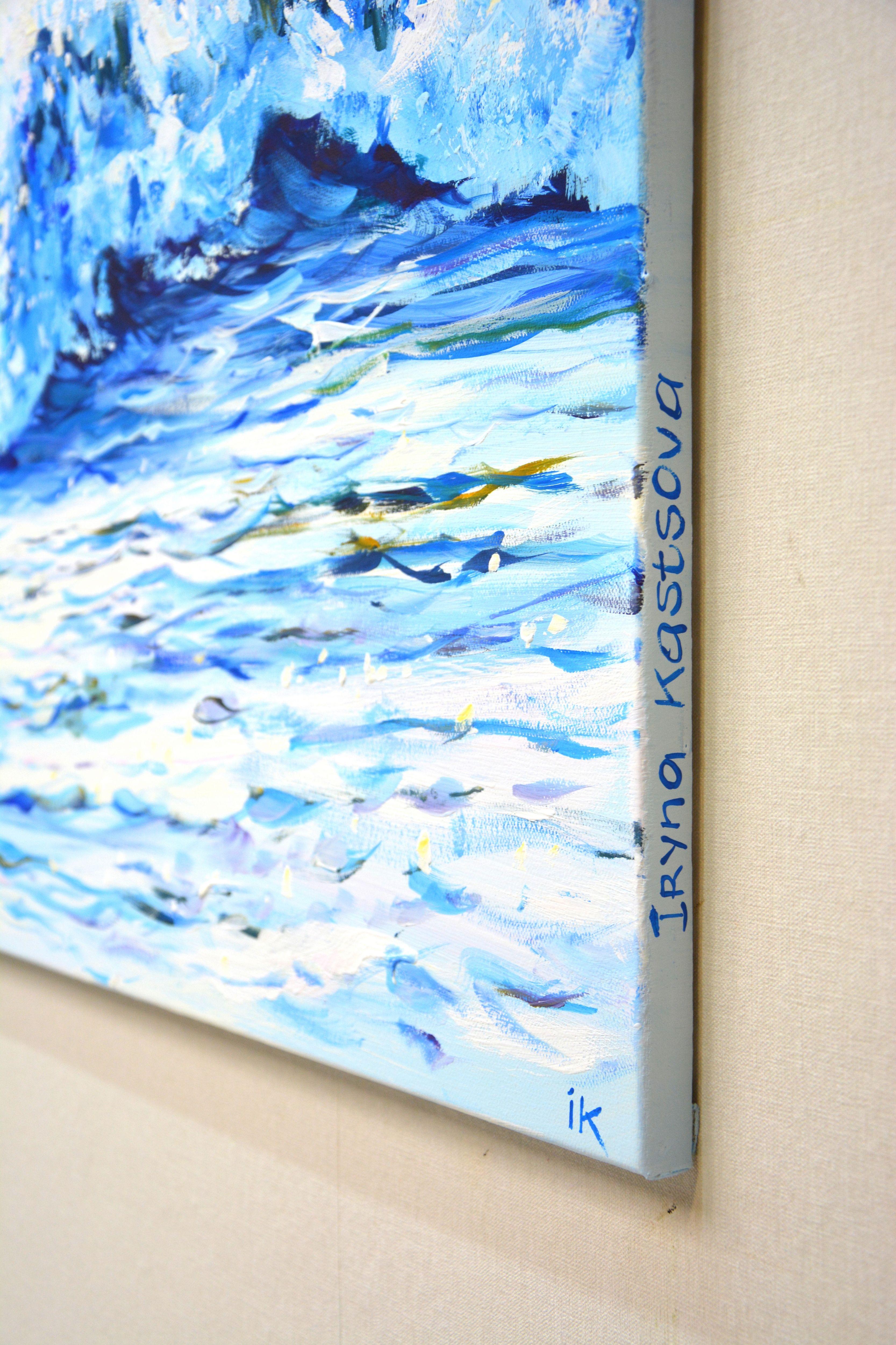 Affectionate waves, Gemälde, Acryl auf Leinwand im Angebot 2