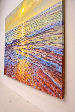 Amber Surf, Painting, Oil on Canvas