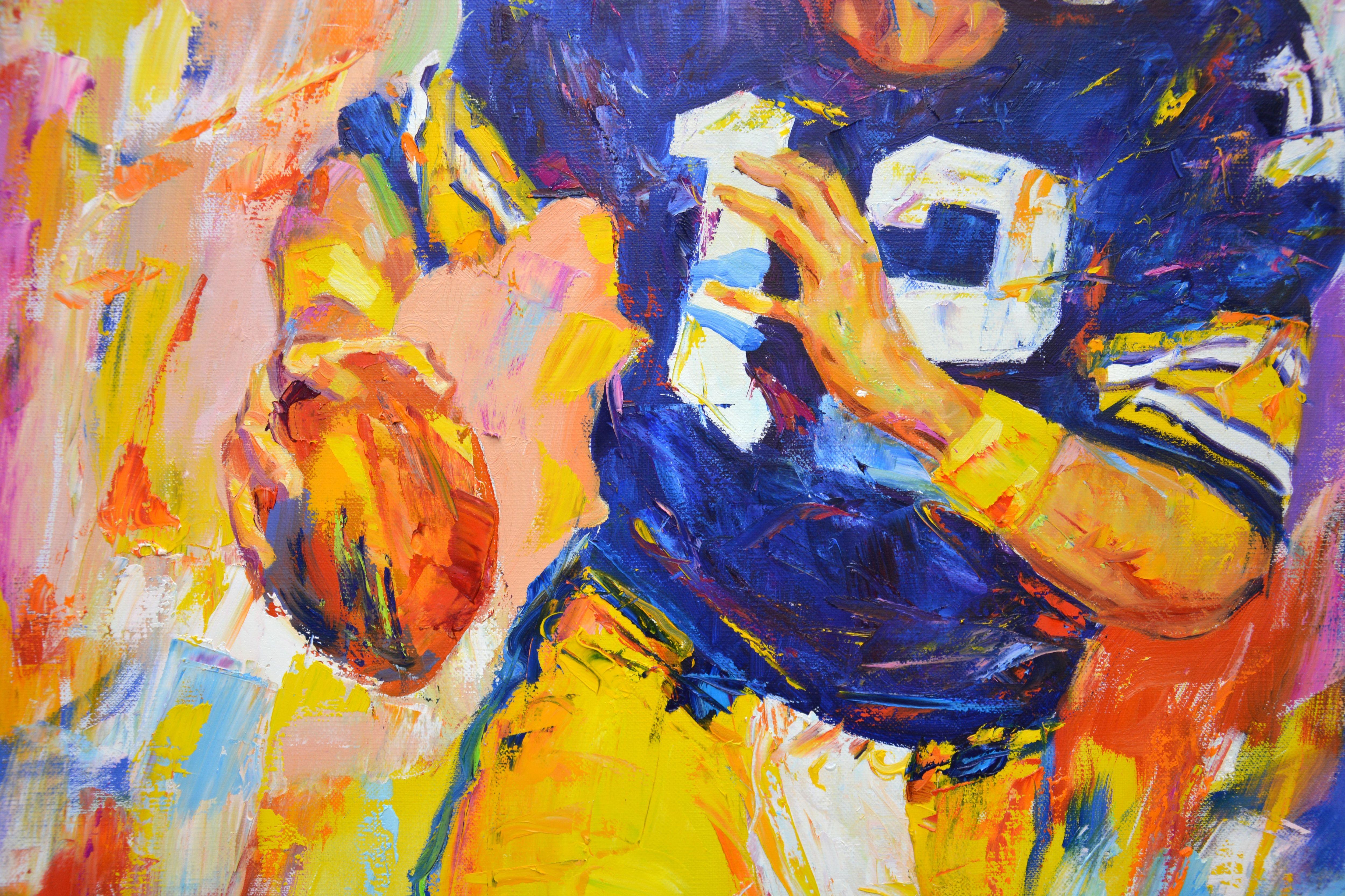 American football, Painting, Oil on Canvas For Sale 2