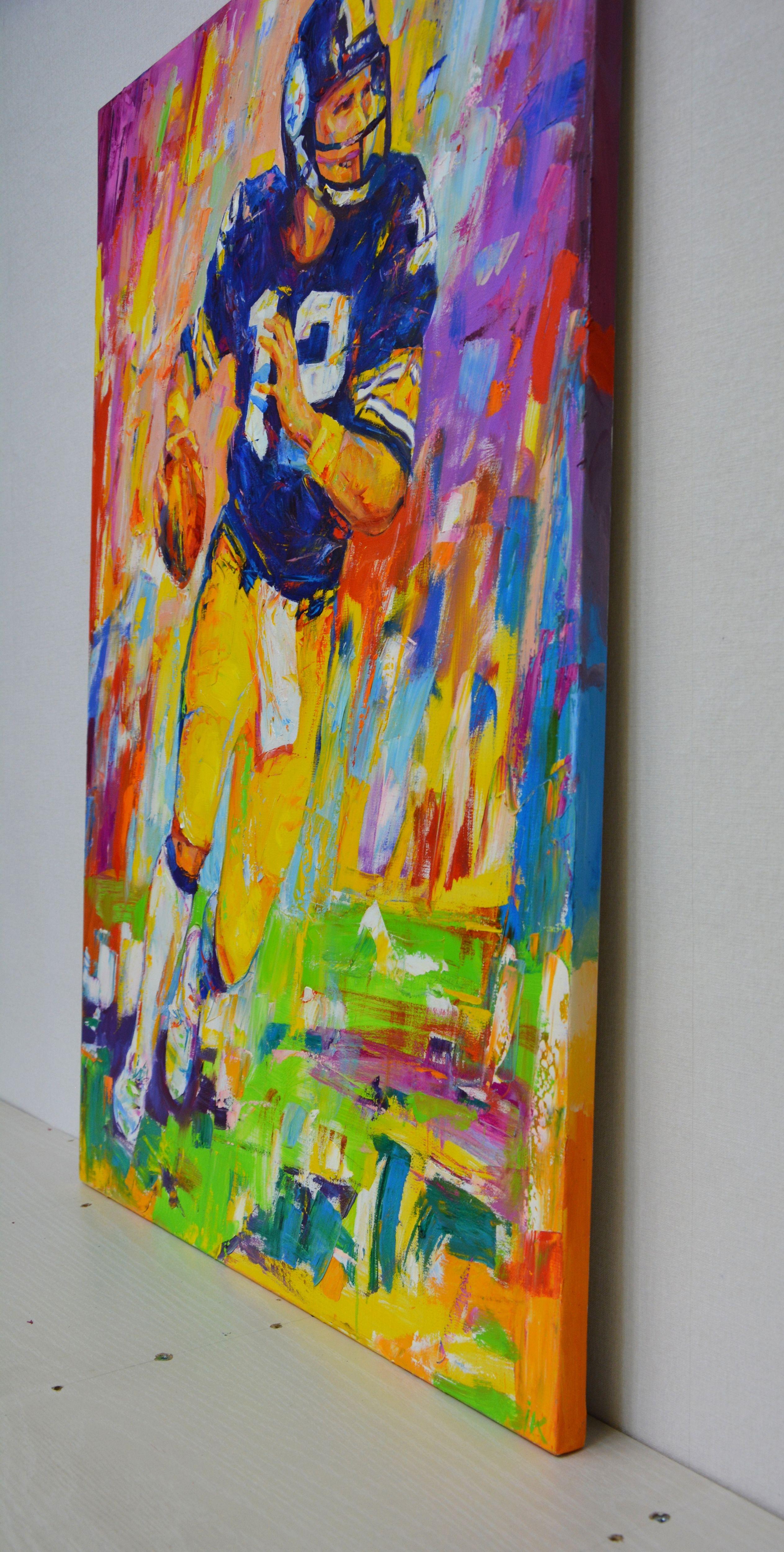 American football, Painting, Oil on Canvas For Sale 3