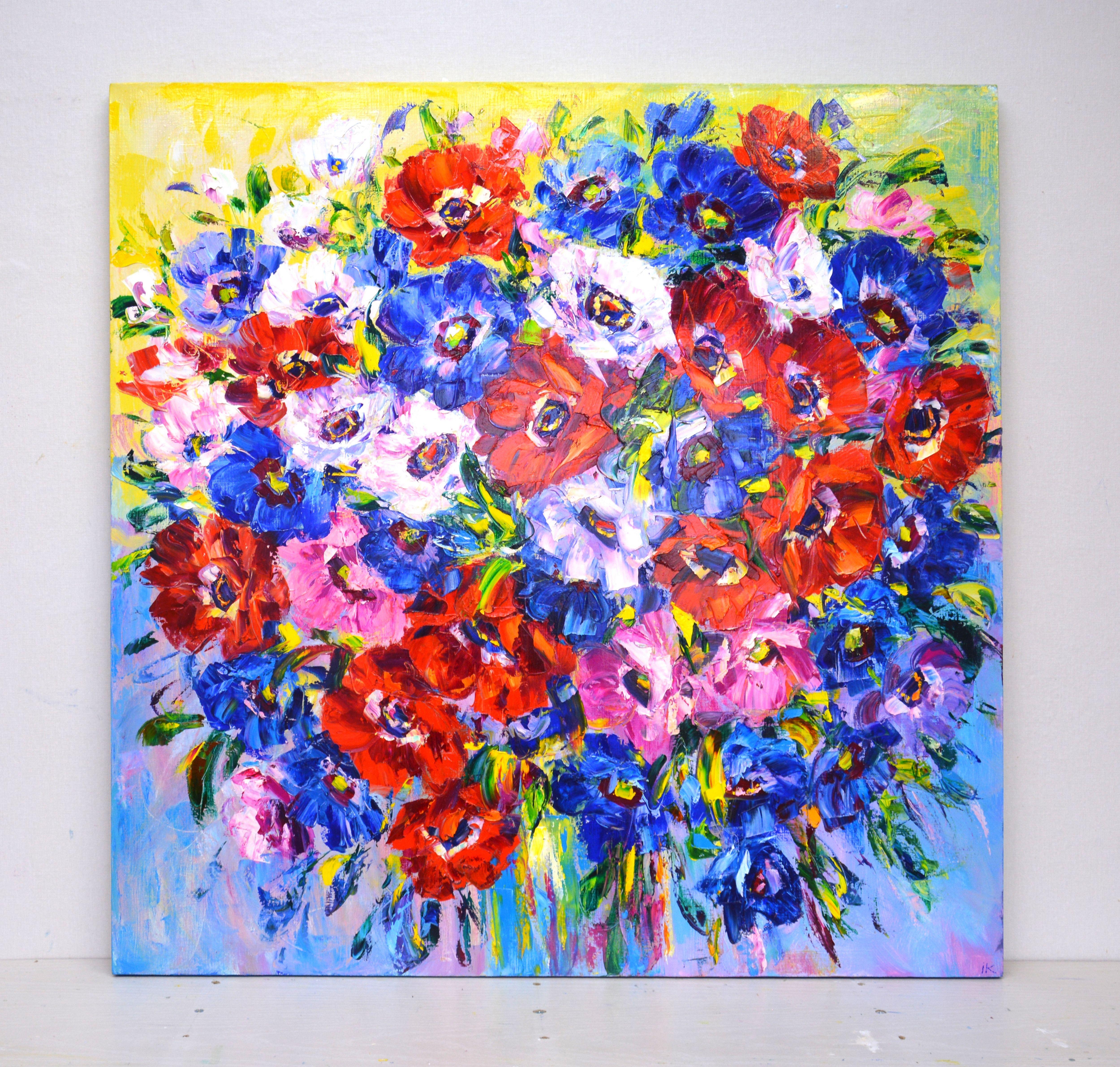 Anemones., Painting, Oil on Canvas For Sale 1