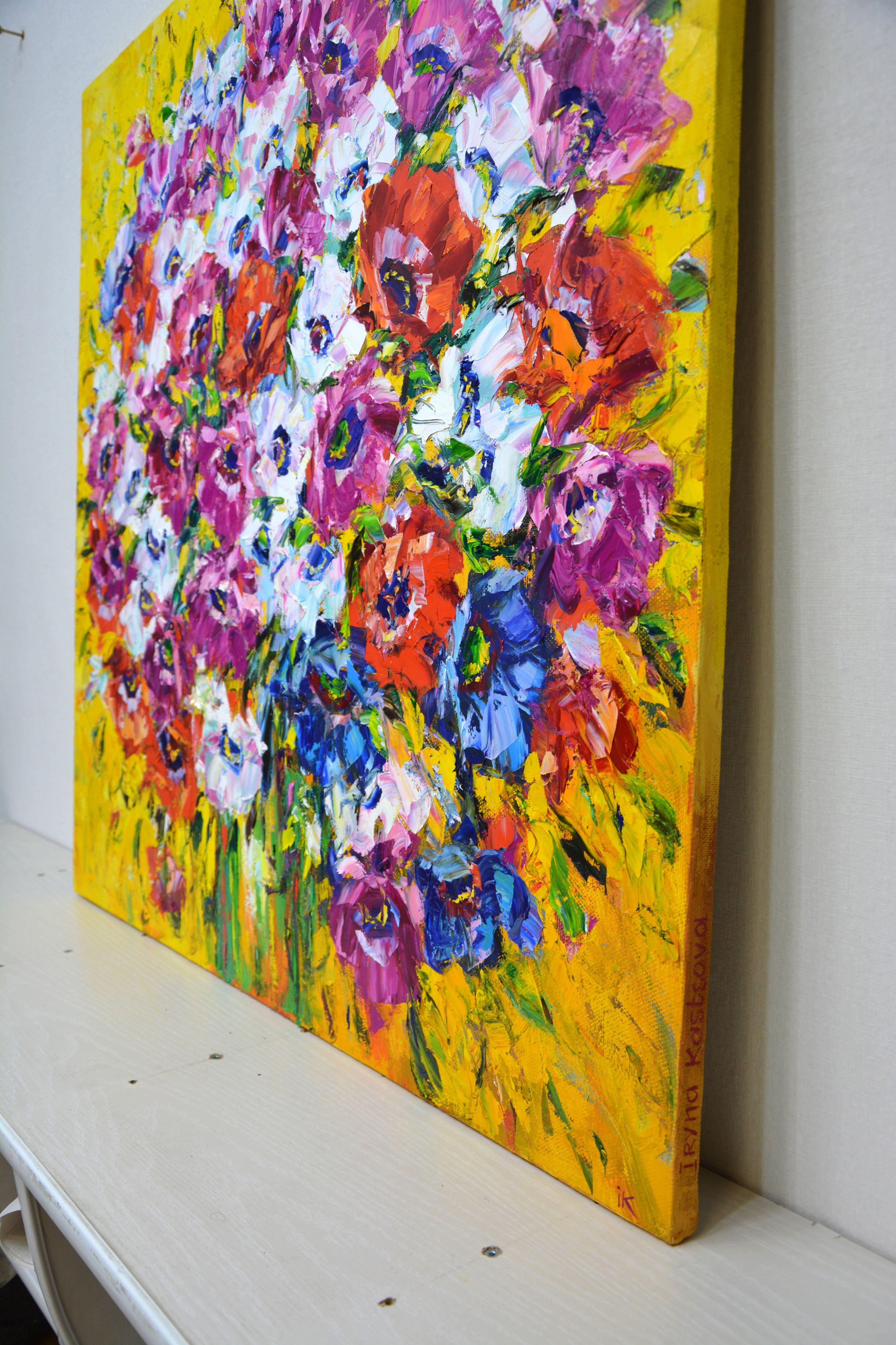 Gemälde, Öl auf Leinwand, „Anemones“ im Angebot 2