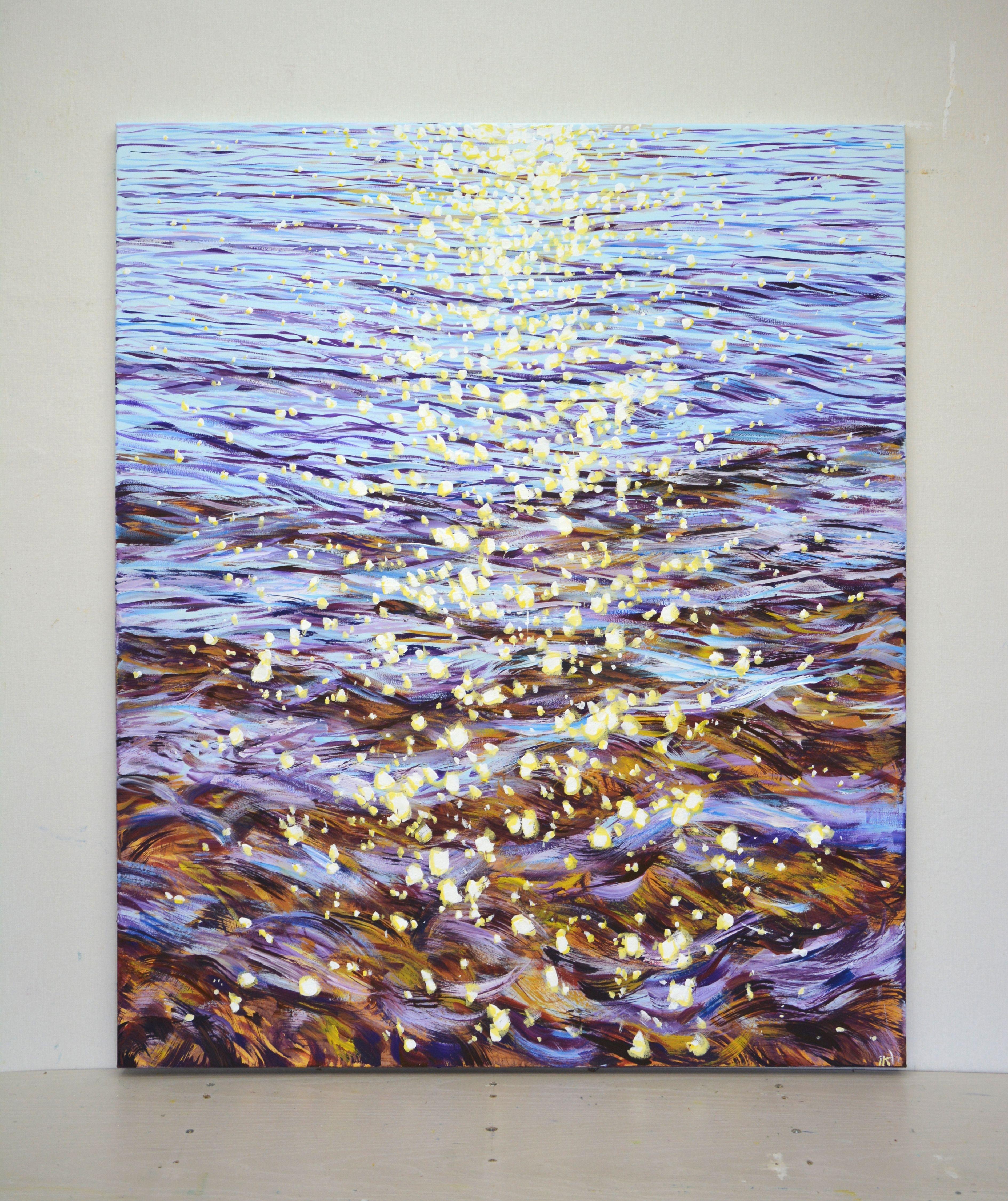 Awakening. Glare on the water., Painting, Acrylic on Canvas For Sale 1
