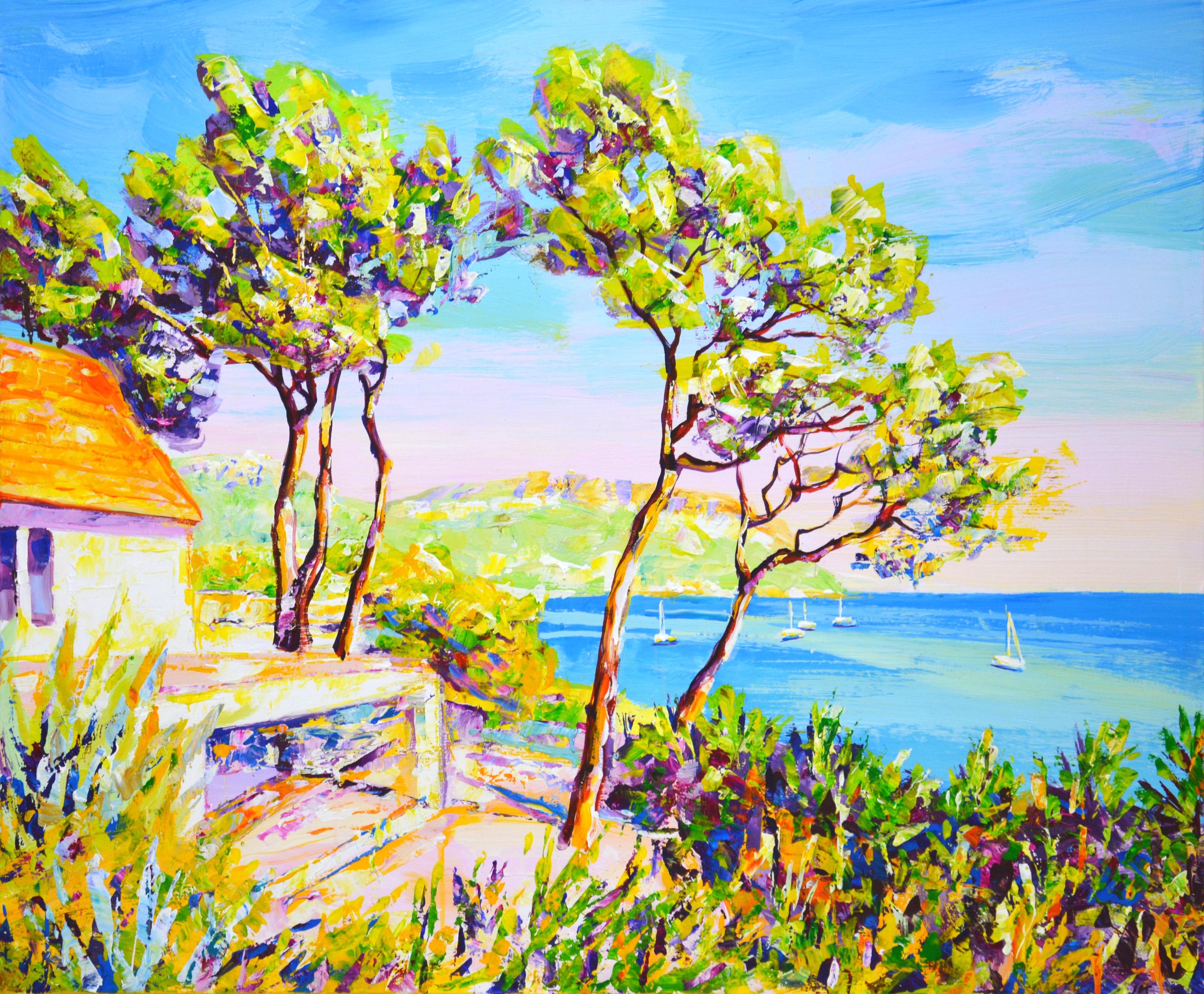 Iryna Kastsova Interior Painting - 	Azure coast.