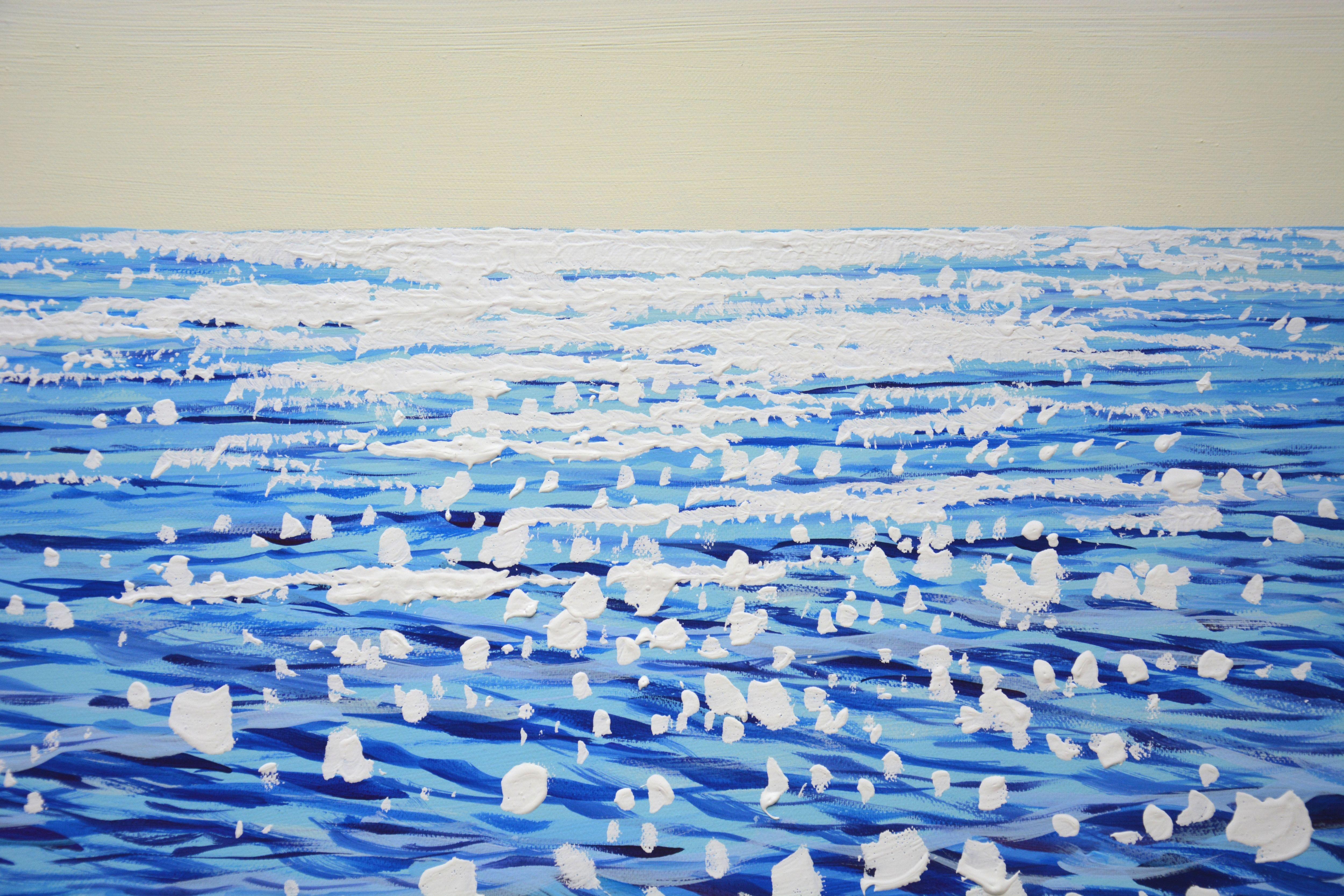 Blue ocean. Glare., Painting, Acrylic on Canvas For Sale 2