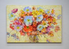 Bouquet. Poppies., Painting, Oil on Canvas