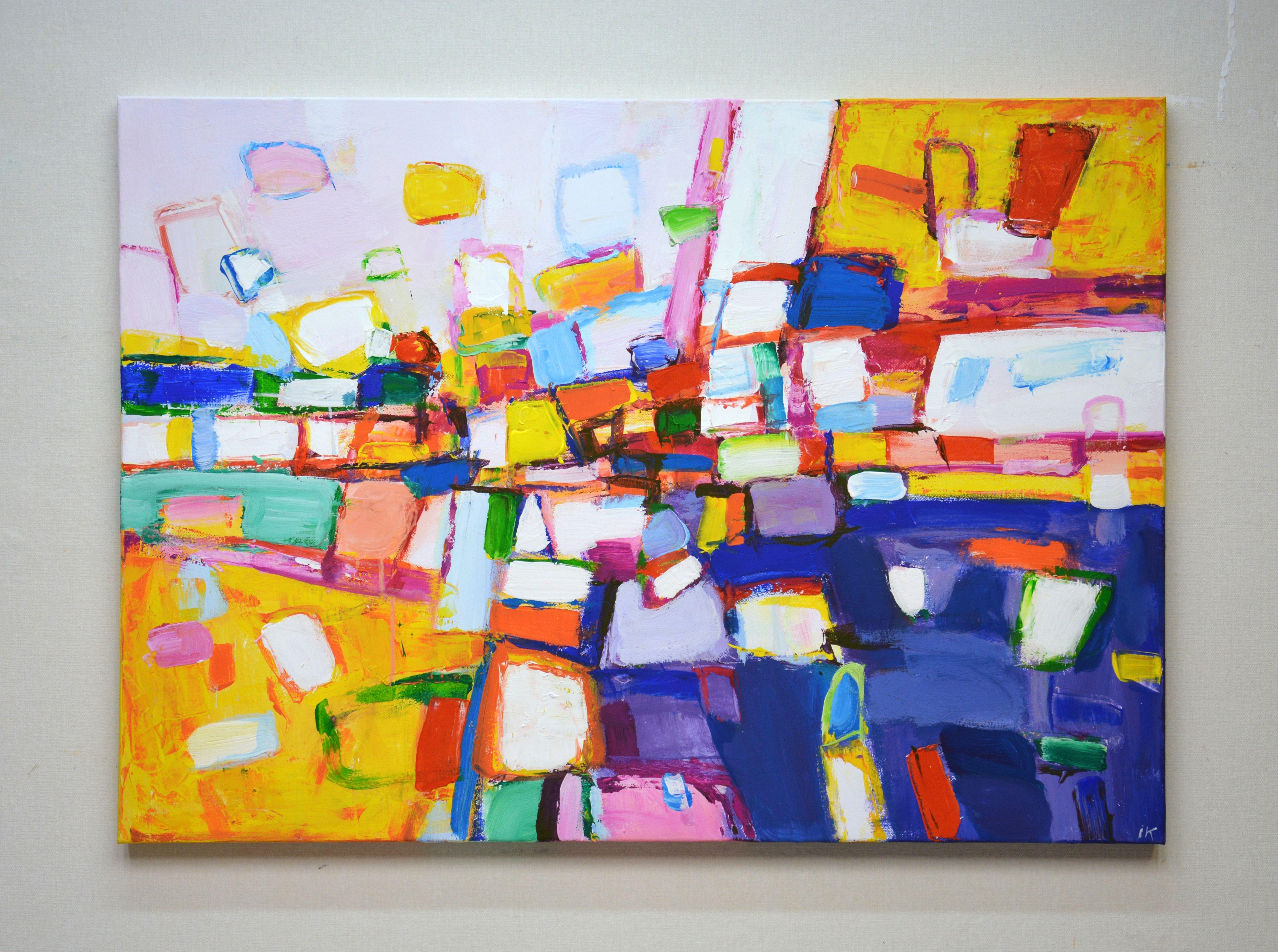 Stato d'animo luminoso, Pittura, Acrilico su tela - Painting di Iryna Kastsova