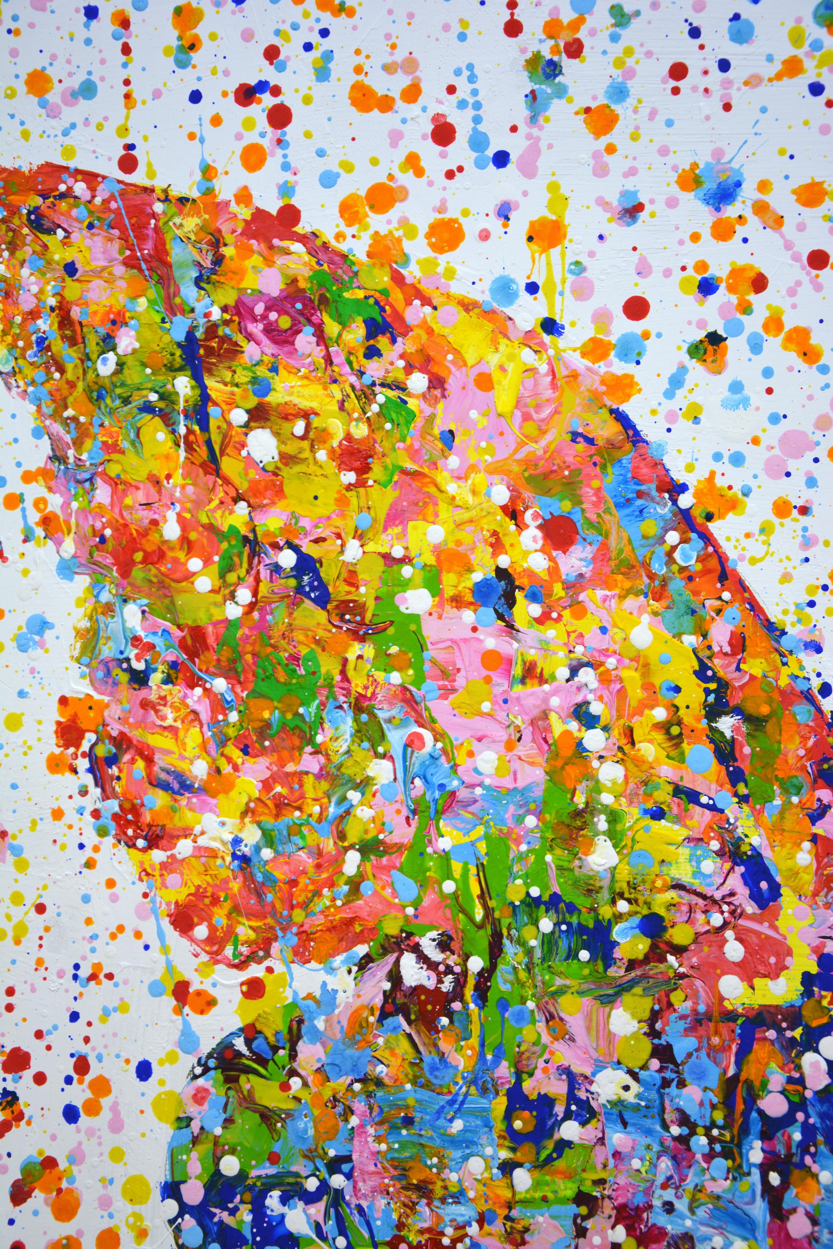 Papillon. - Beige Abstract Painting par Iryna Kastsova
