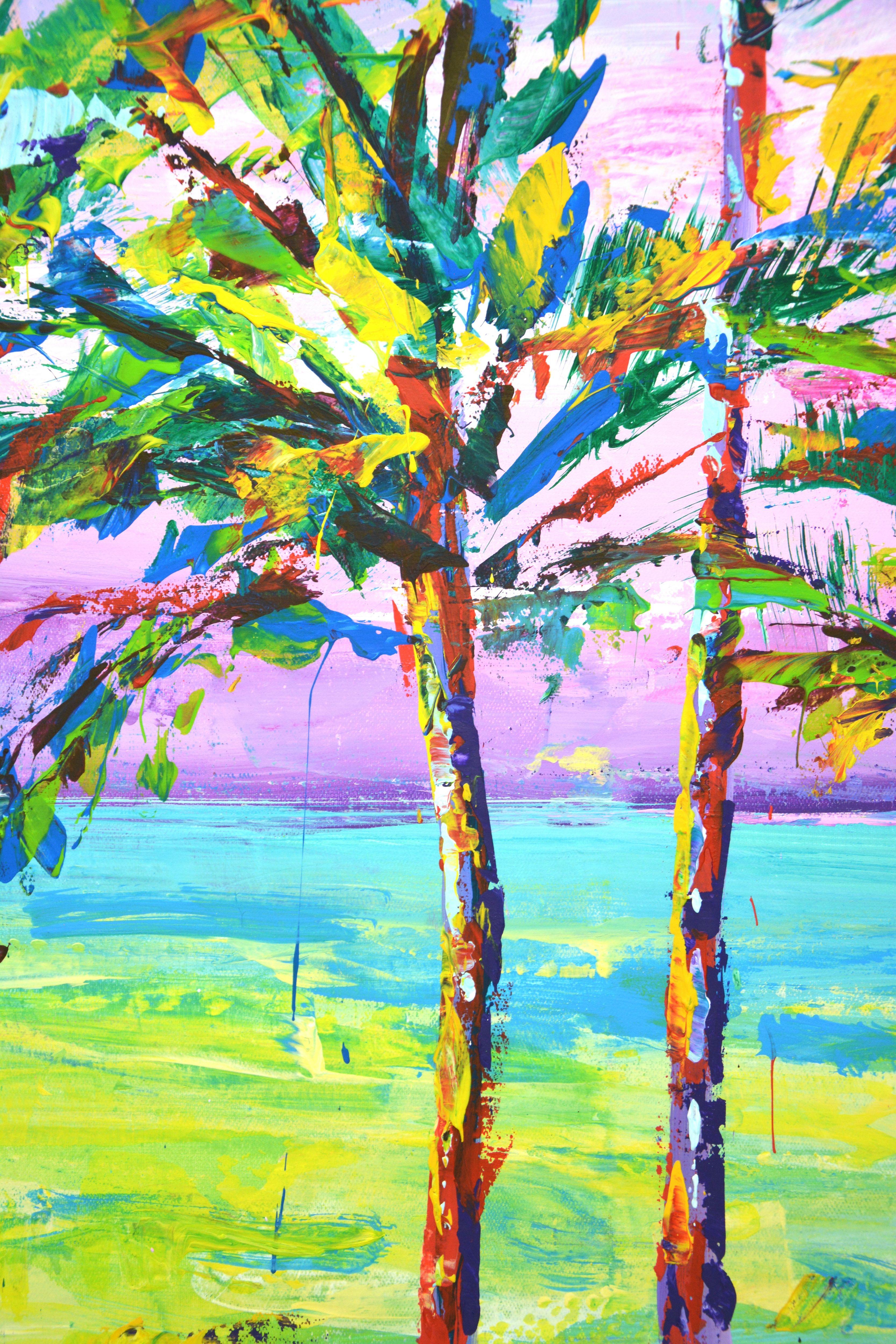 California Palms 2, Painting, Acrylic on Canvas For Sale 2