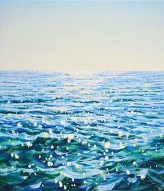Journée claire. Lampe de l'océan., peinture, acrylique sur toile