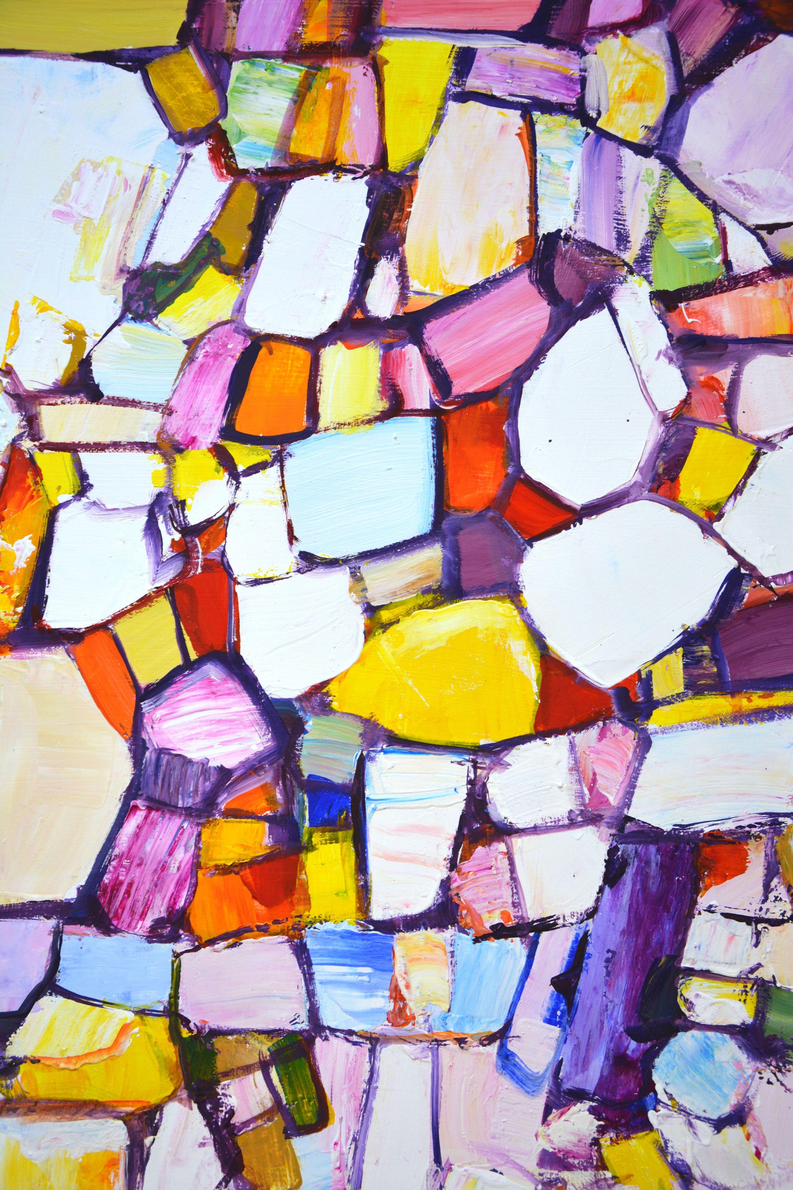 Color maze 2., Painting, Acrylic on Canvas For Sale 1