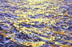 Dance of glare on the water 2., peinture, acrylique sur toile