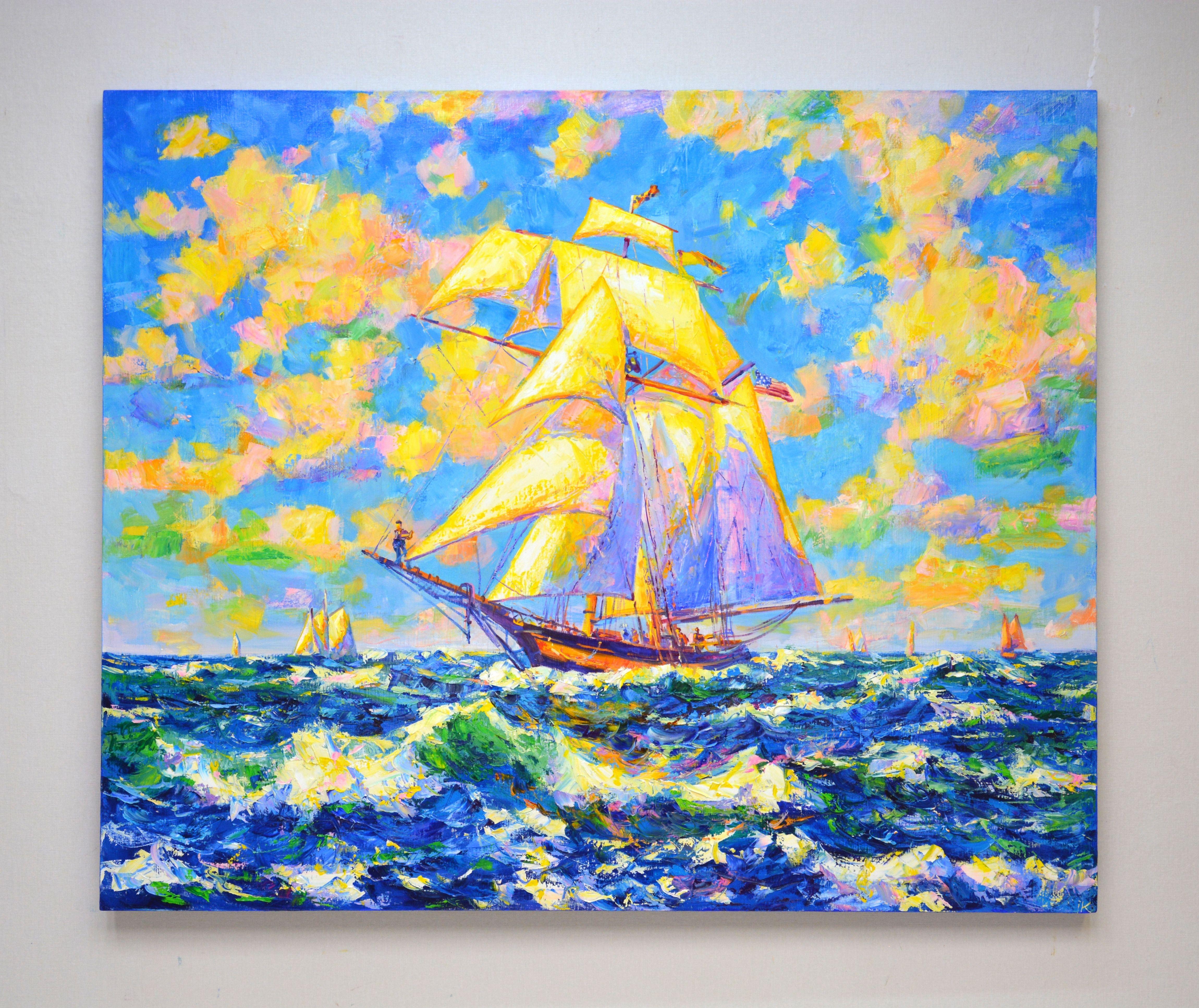 Dream ship., Painting, Oil on Canvas For Sale 1