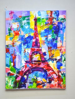 Eiffel Tower Pop Art French Style Painting