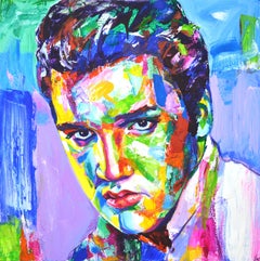 Elvis Presley, Painting, Acrylic on Canvas