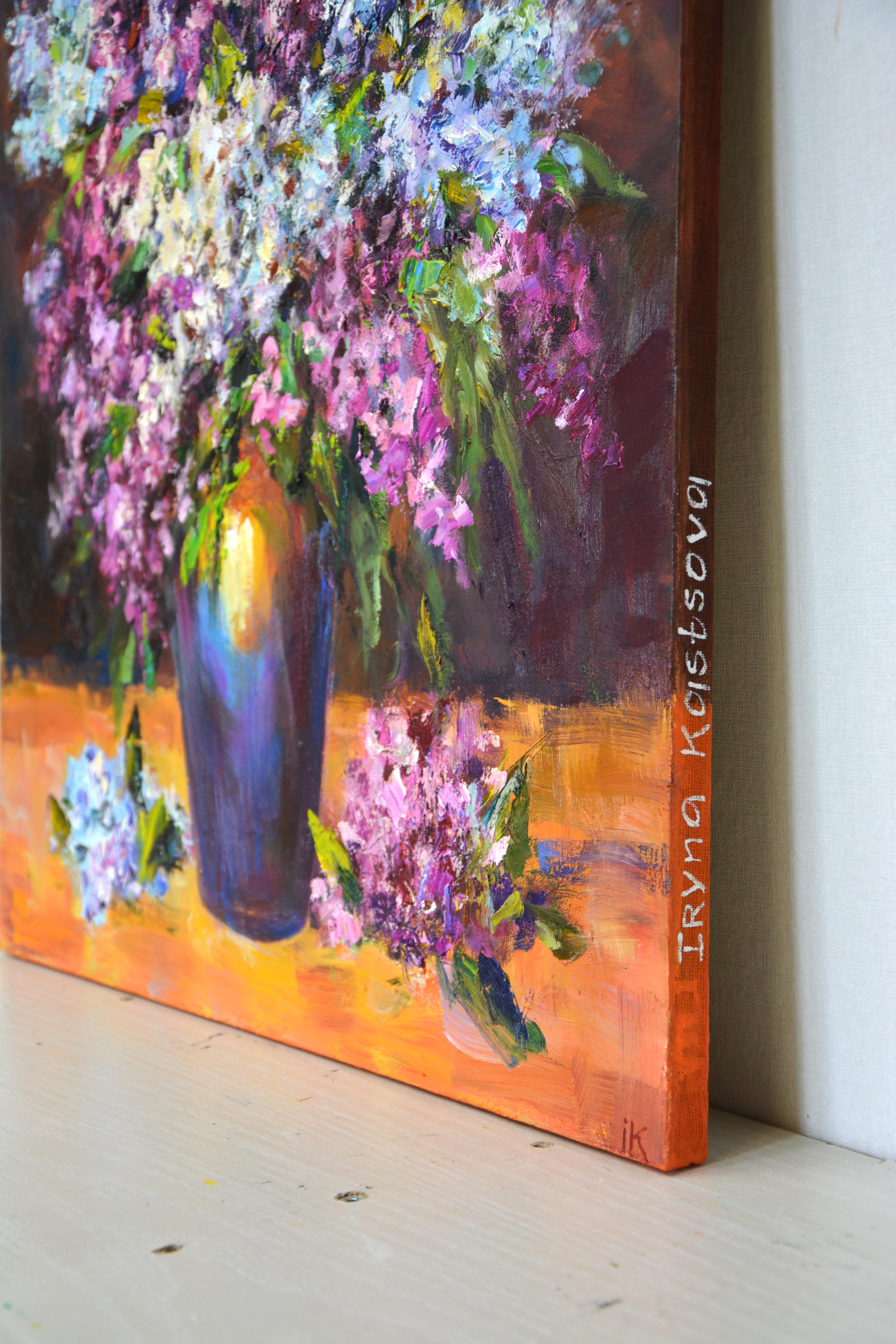 Evening bouquet - Impressionist Painting by Iryna Kastsova