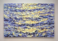 Bagliore serale sull'acqua 8., Pittura, Acrilico su tela
