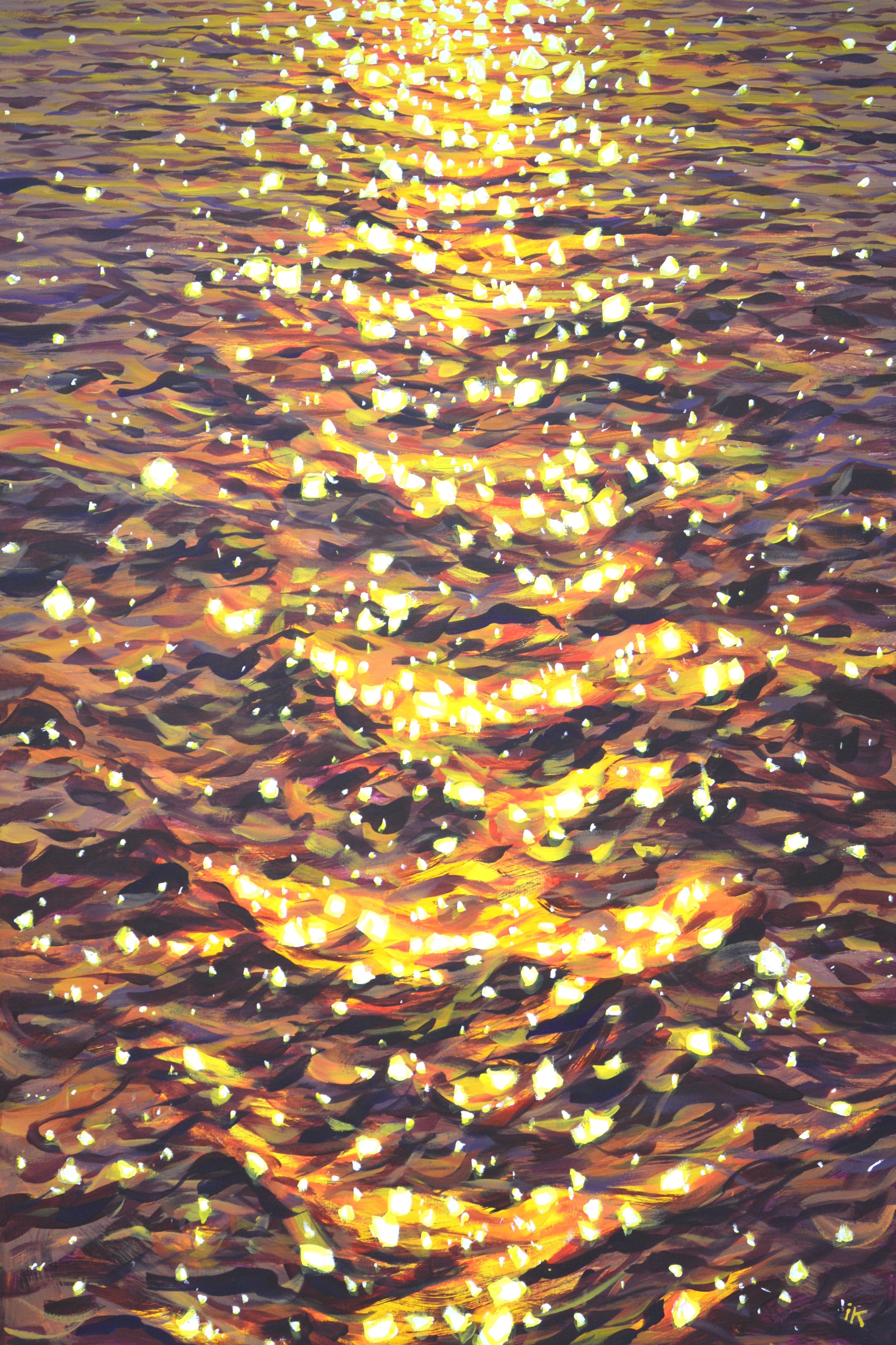 Iryna Kastsova Interior Painting - Evening light on the water 2.