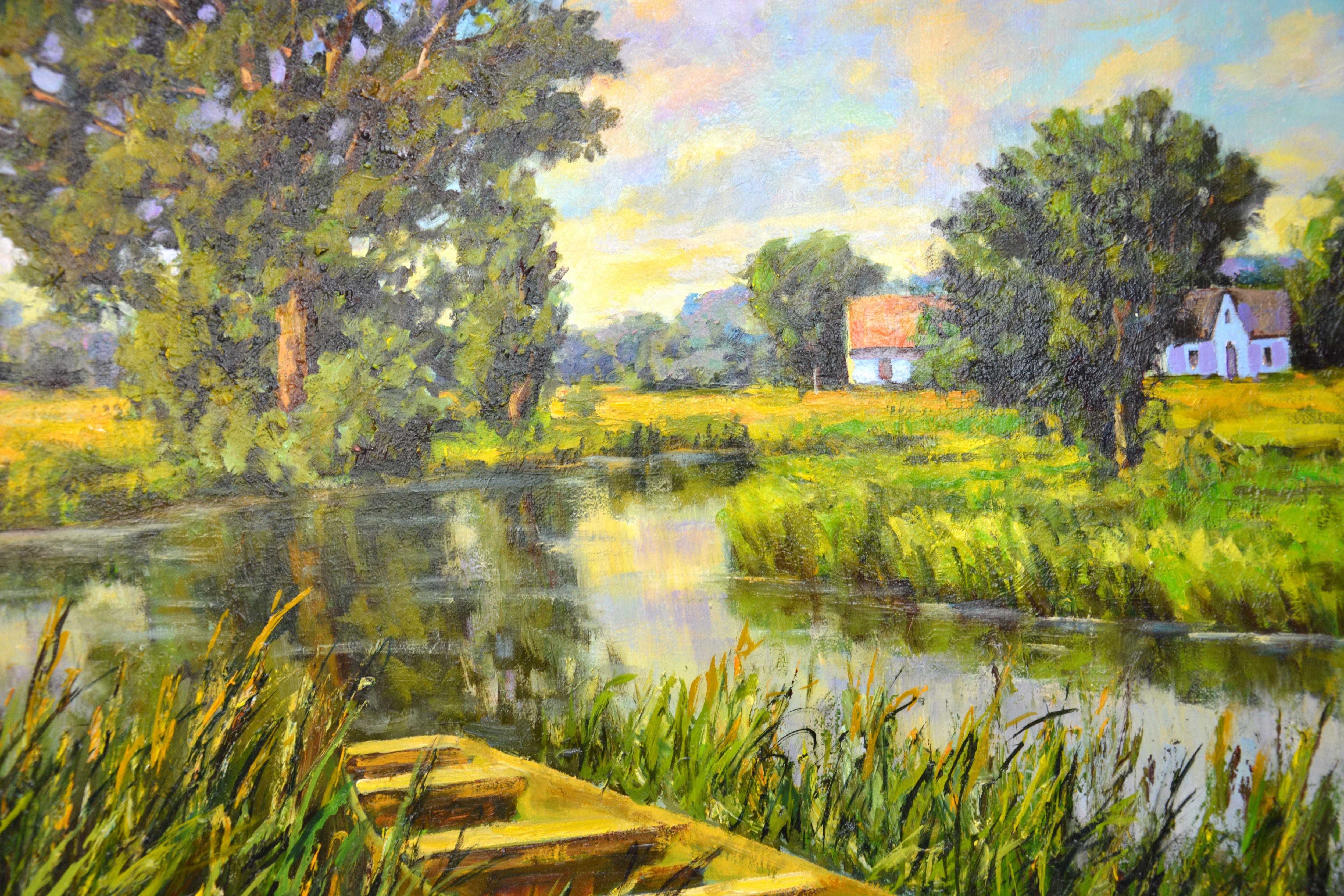 Evening, Painting, Oil on Canvas For Sale 2