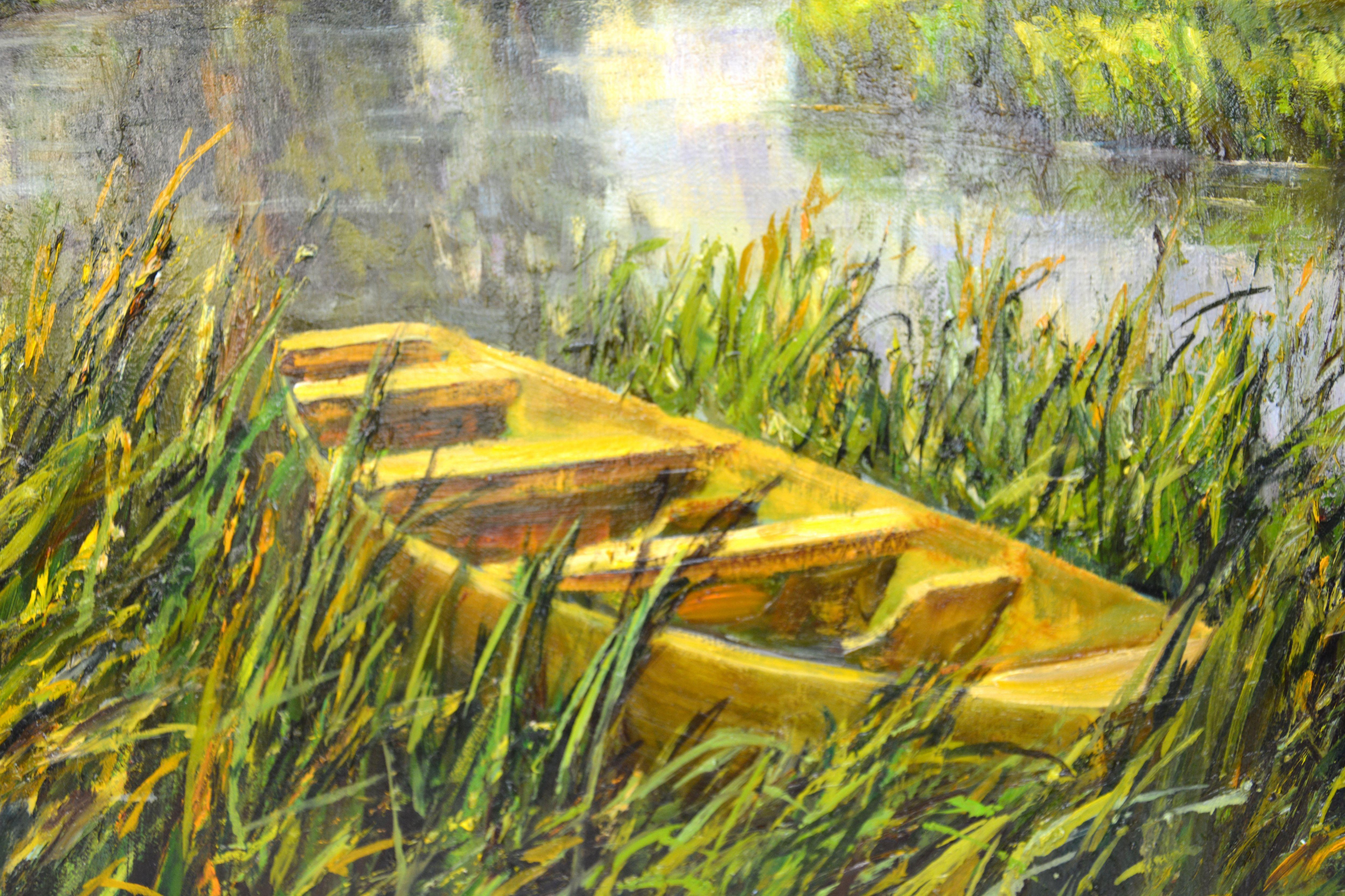 Evening, Painting, Oil on Canvas For Sale 3