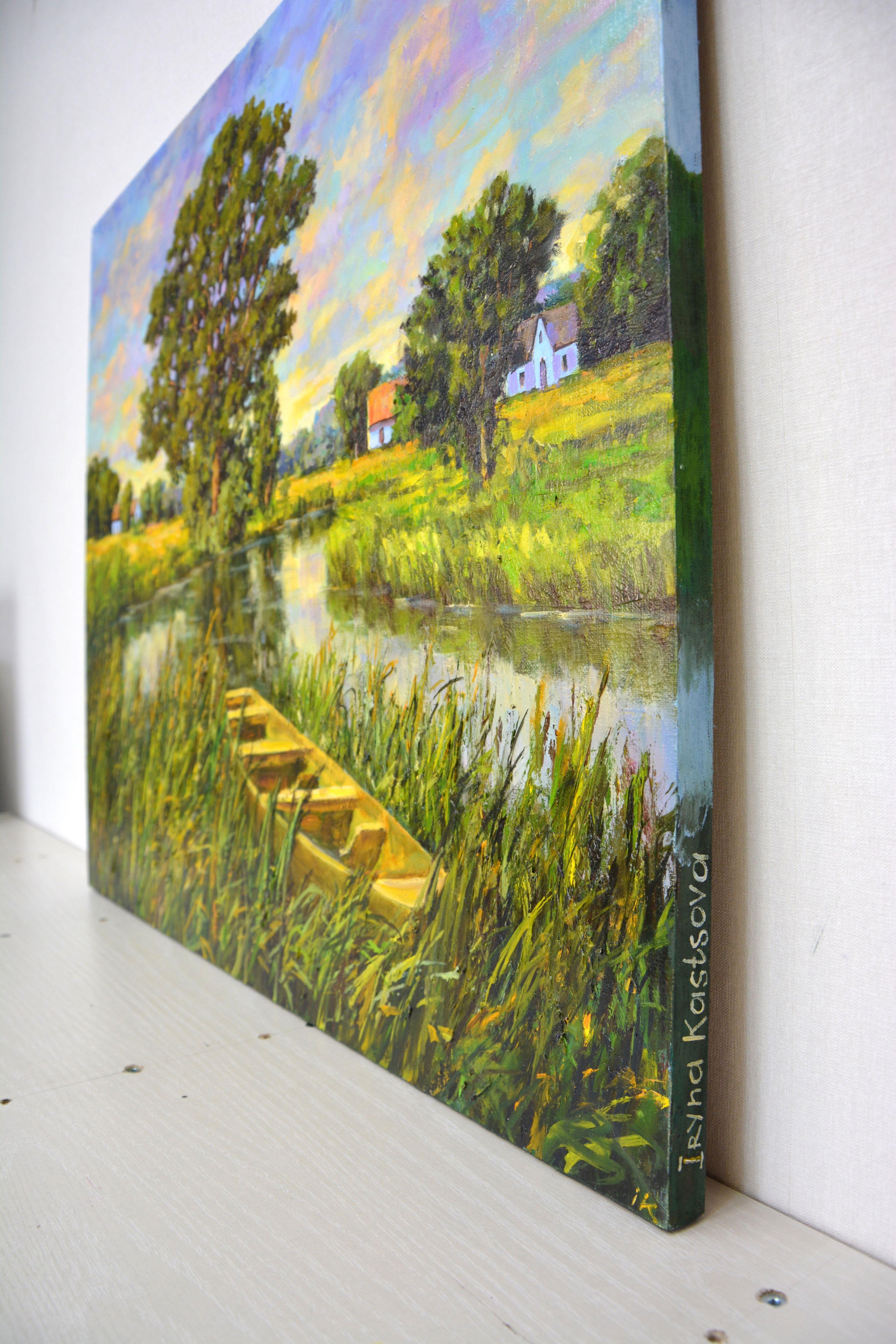 Evening, Painting, Oil on Canvas For Sale 4