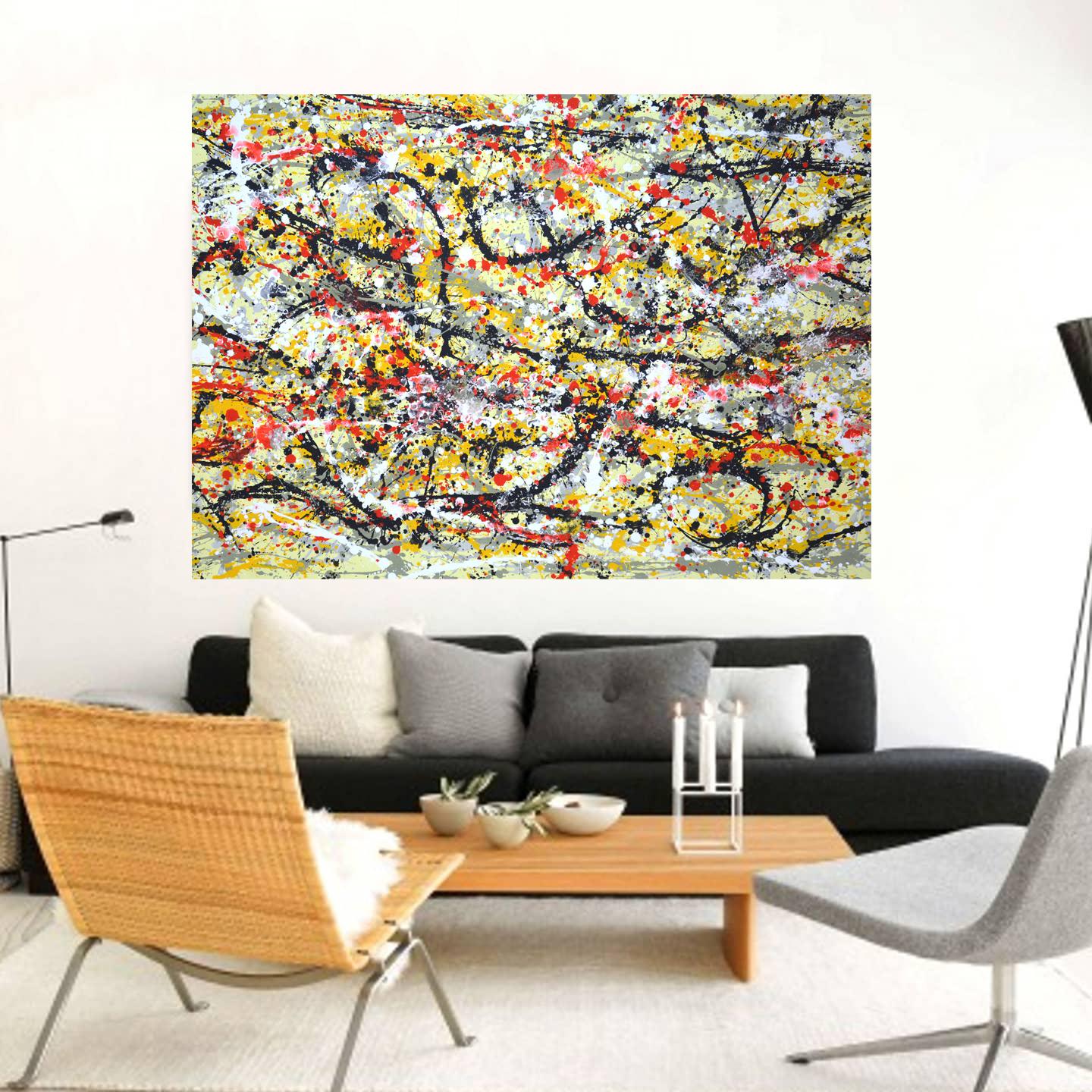Experiment Contemporary Interior Abstract Painting For Sale 7