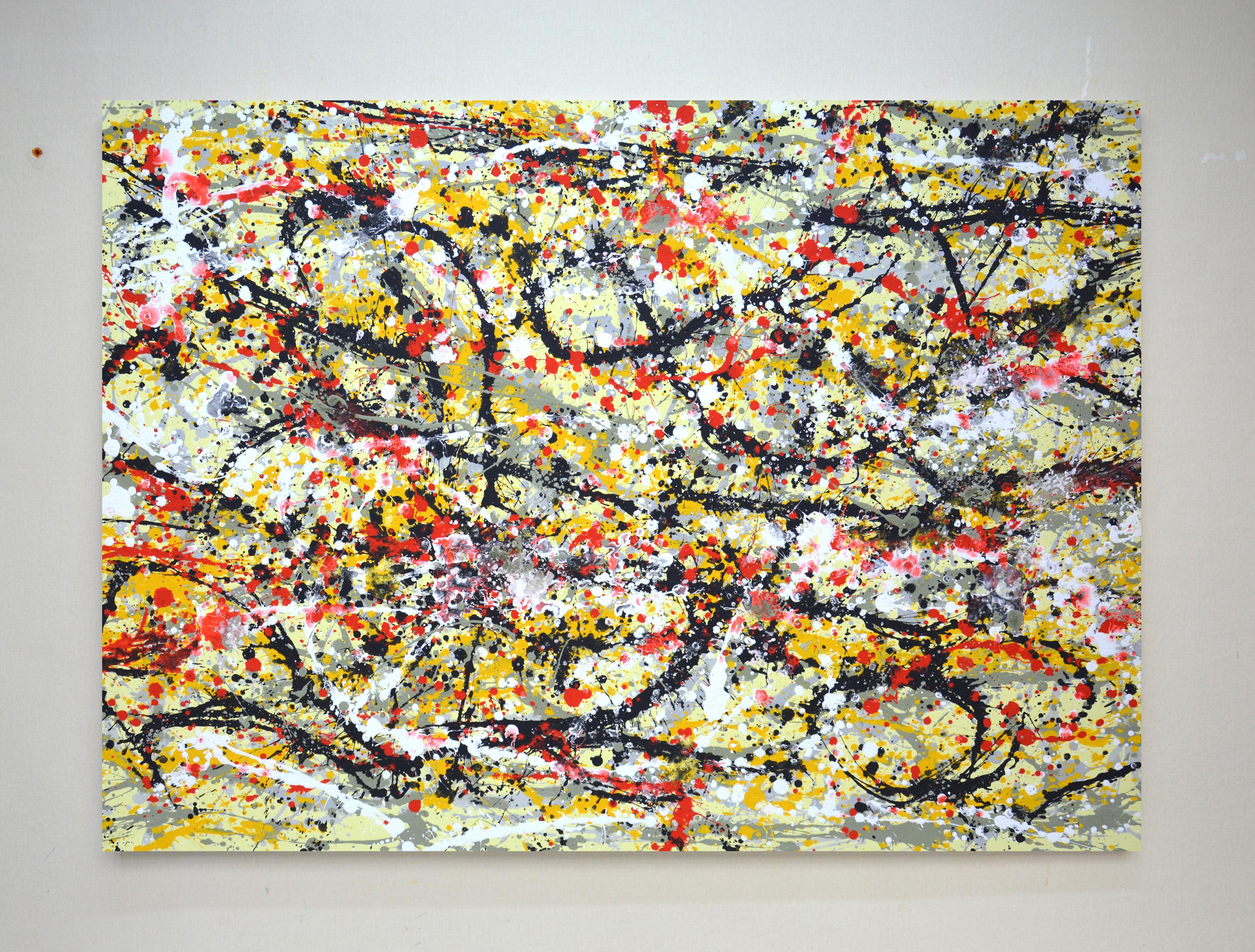 Experiment Contemporary Interior Abstract Painting - Beige Interior Painting by Iryna Kastsova