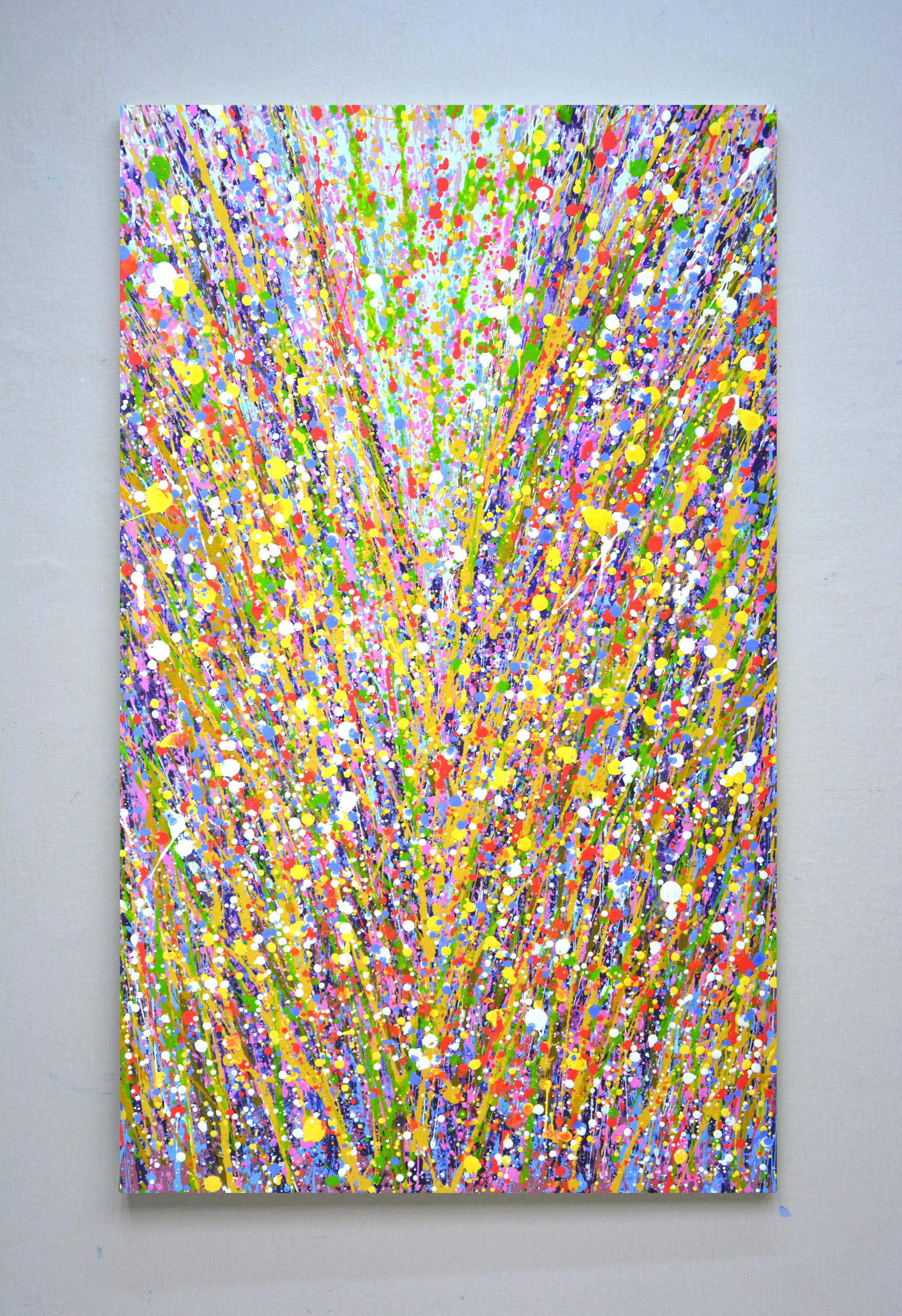 Expression 56 Colorful Abstract Interior Painting by Iryna Kastsova For Sale 1
